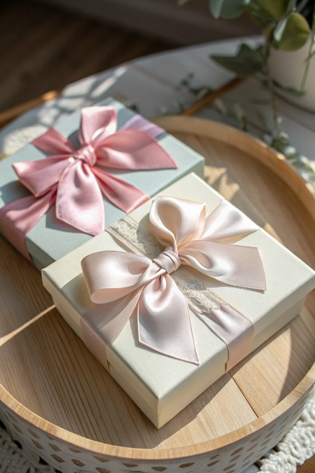 Elevate your Valentine's gift with the simple elegance of ribbon and bow artistry. 🎀✨ #MinimalistBeauty #ScandinavianStyle