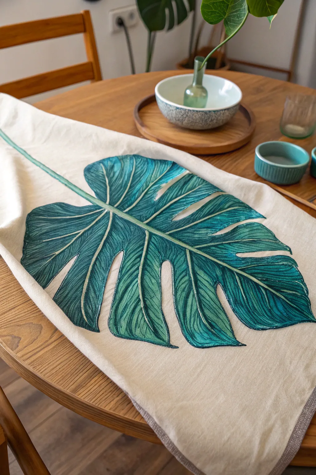 Transform nature into art with stunning leaf-printed textiles, perfect for adding a touch of elegance to your home.