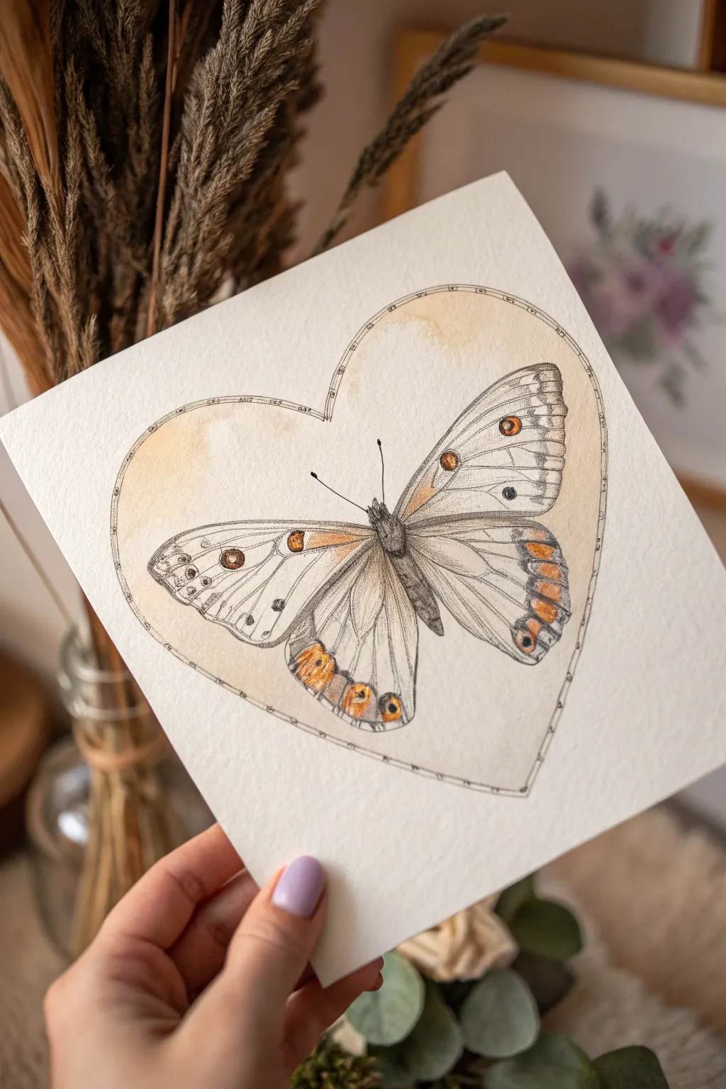 Embrace whimsy with this enchanting Butterfly Heart art piece—perfect for adding a touch of magic to any space.