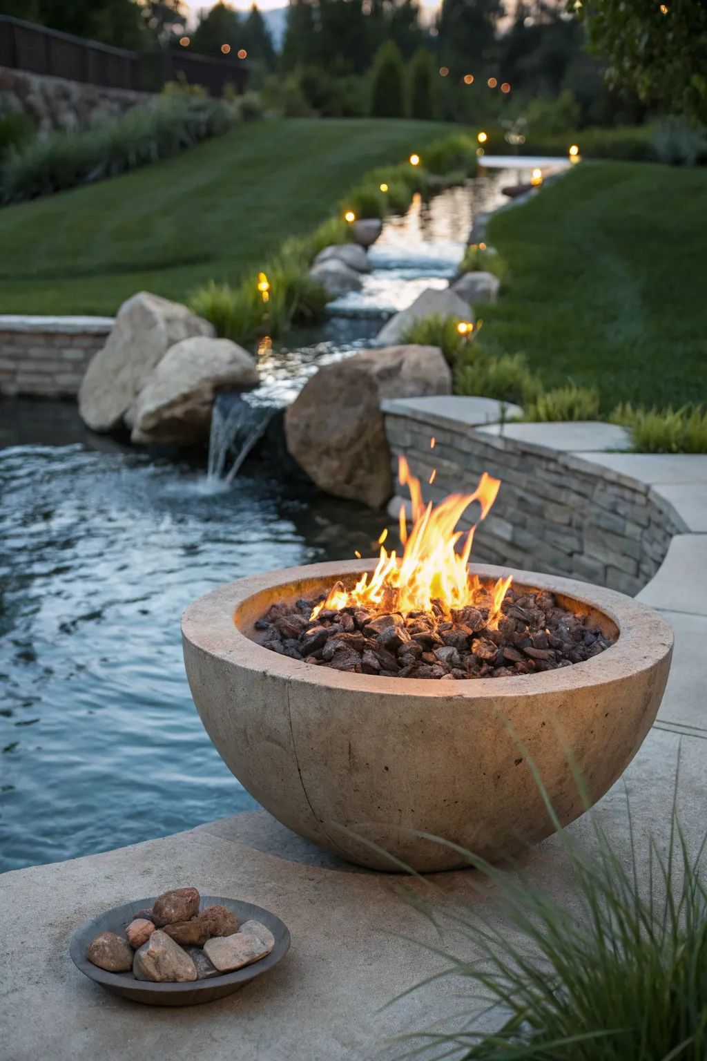 Elevate your outdoor space with the perfect blend of fire and water.