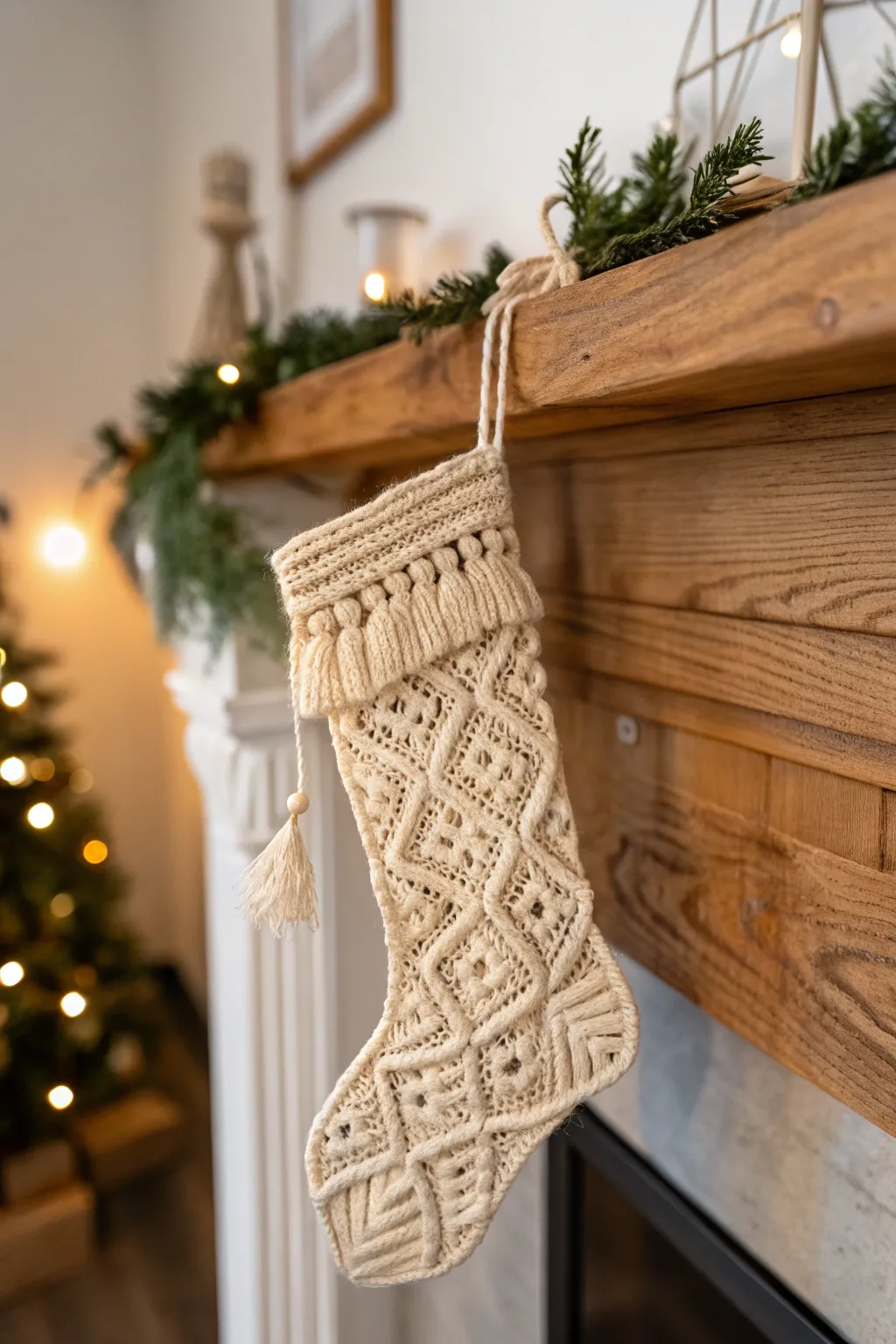 Elevate your festive decor with these charming mini macrame stockings—perfect for a touch of boho elegance.