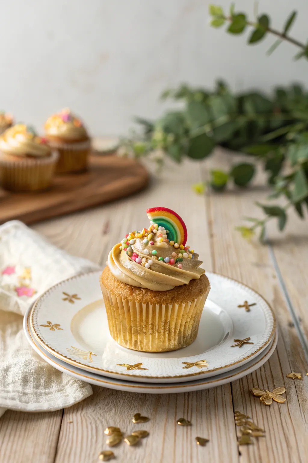 Indulge in a touch of whimsy with these enchanting Pot-of-Gold cupcakes—perfect for celebrating the magic of teaching. 🌈✨