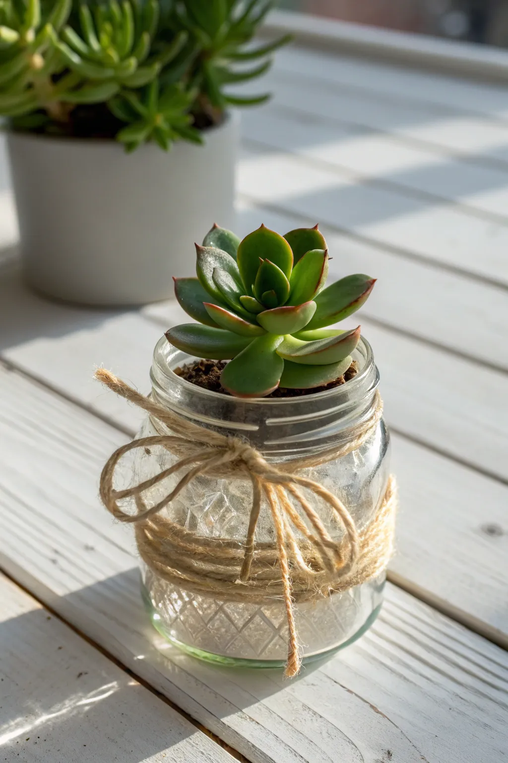 Craft the perfect green gift with these charming Mason Jar Succulent Favors!