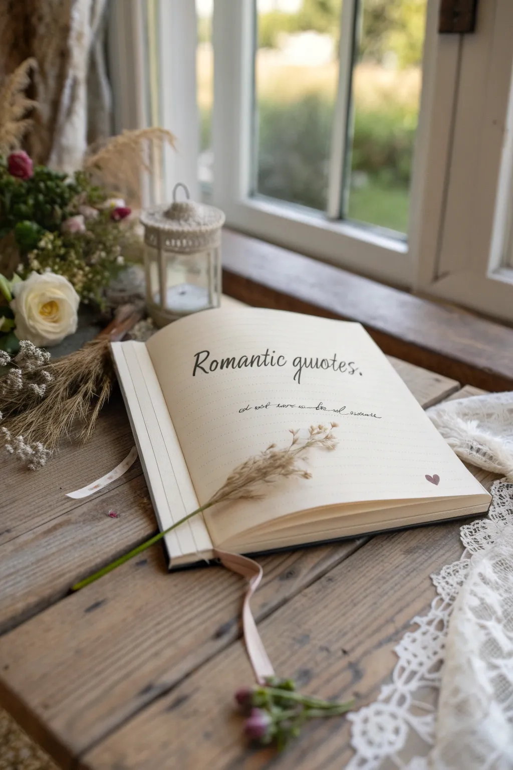 Capture the essence of your love story with a page of heartfelt quotes.