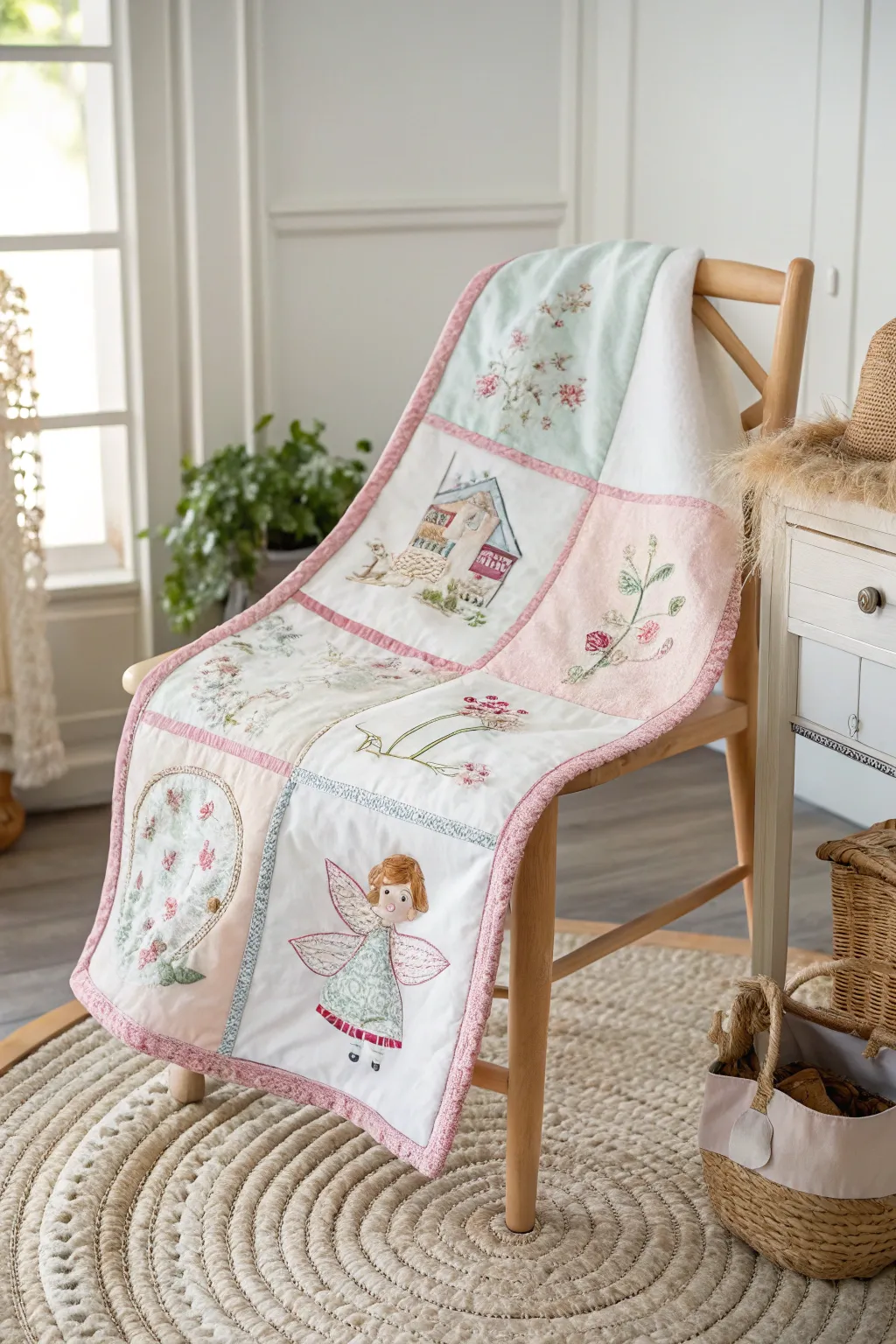 Weave your own fairy tale with every stitch of this enchanting storytelling quilt.