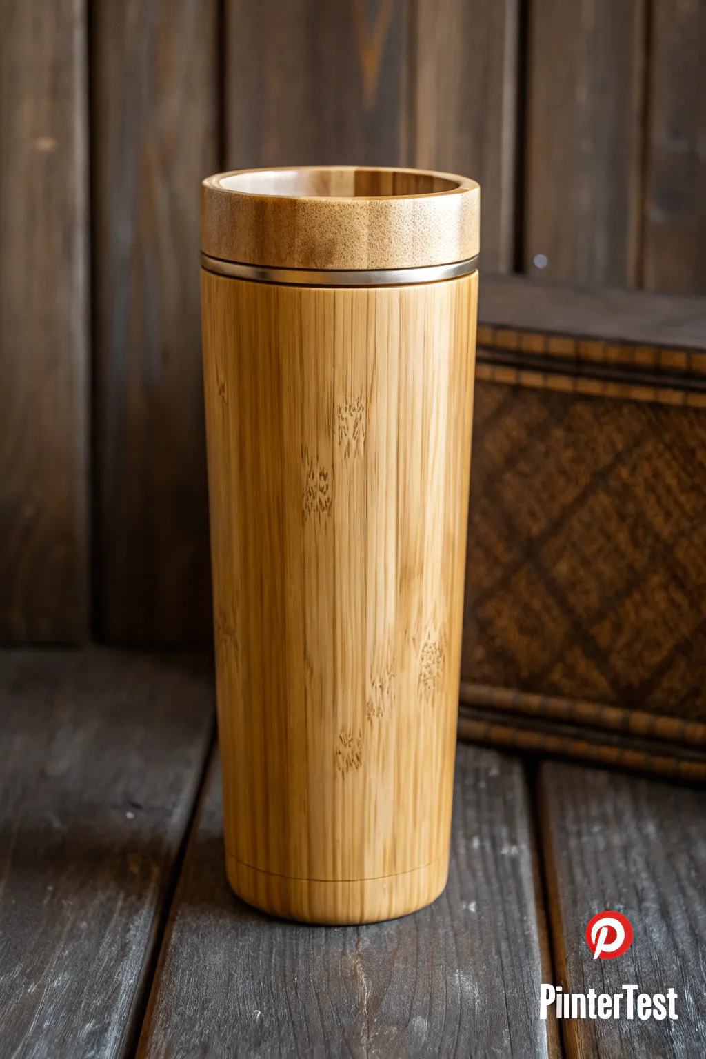 Crafted with care: Embrace sustainability with this elegant bamboo tumbler.