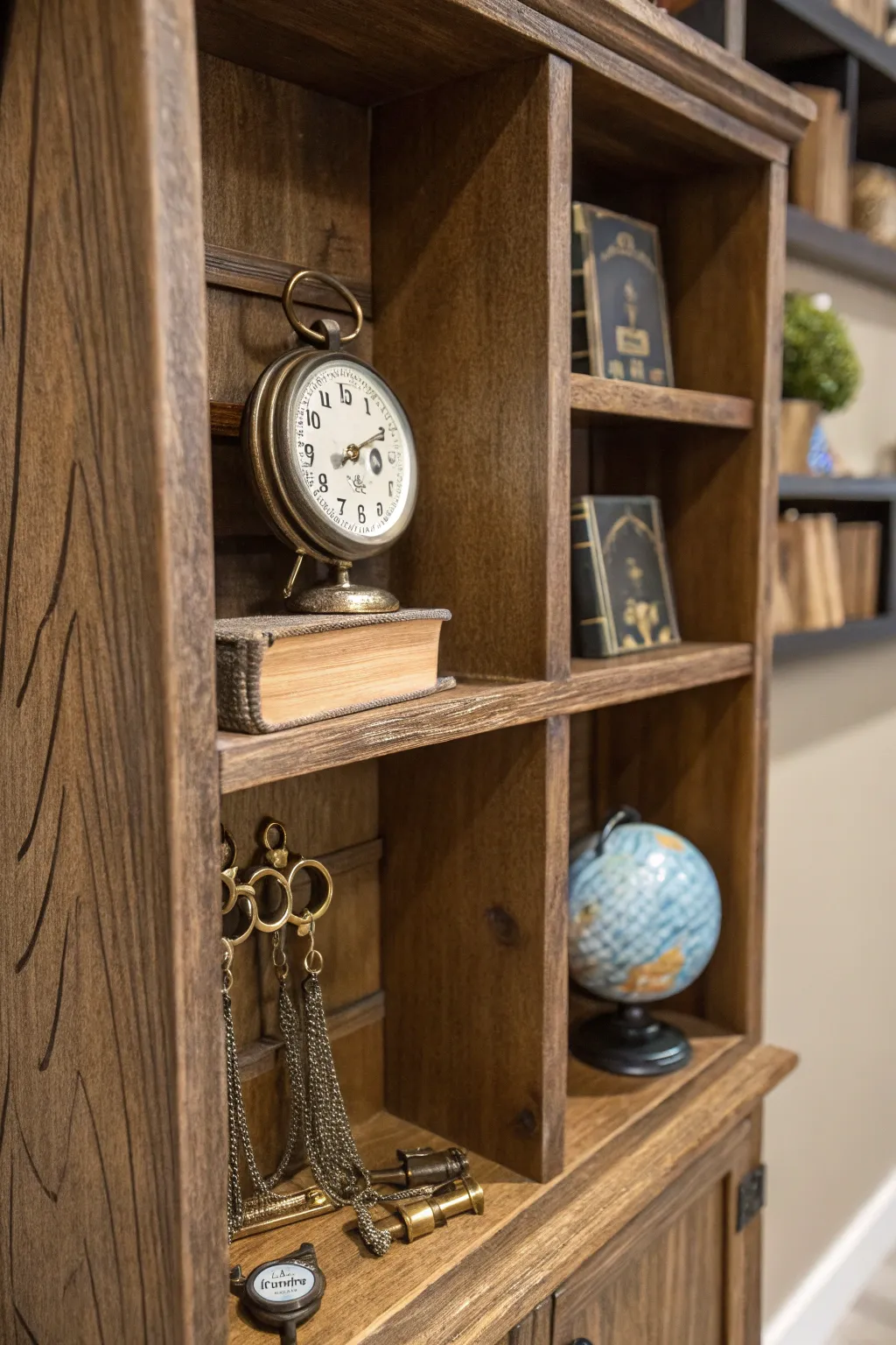 Transform missing drawer spaces into storytelling displays with your cherished collectibles.
