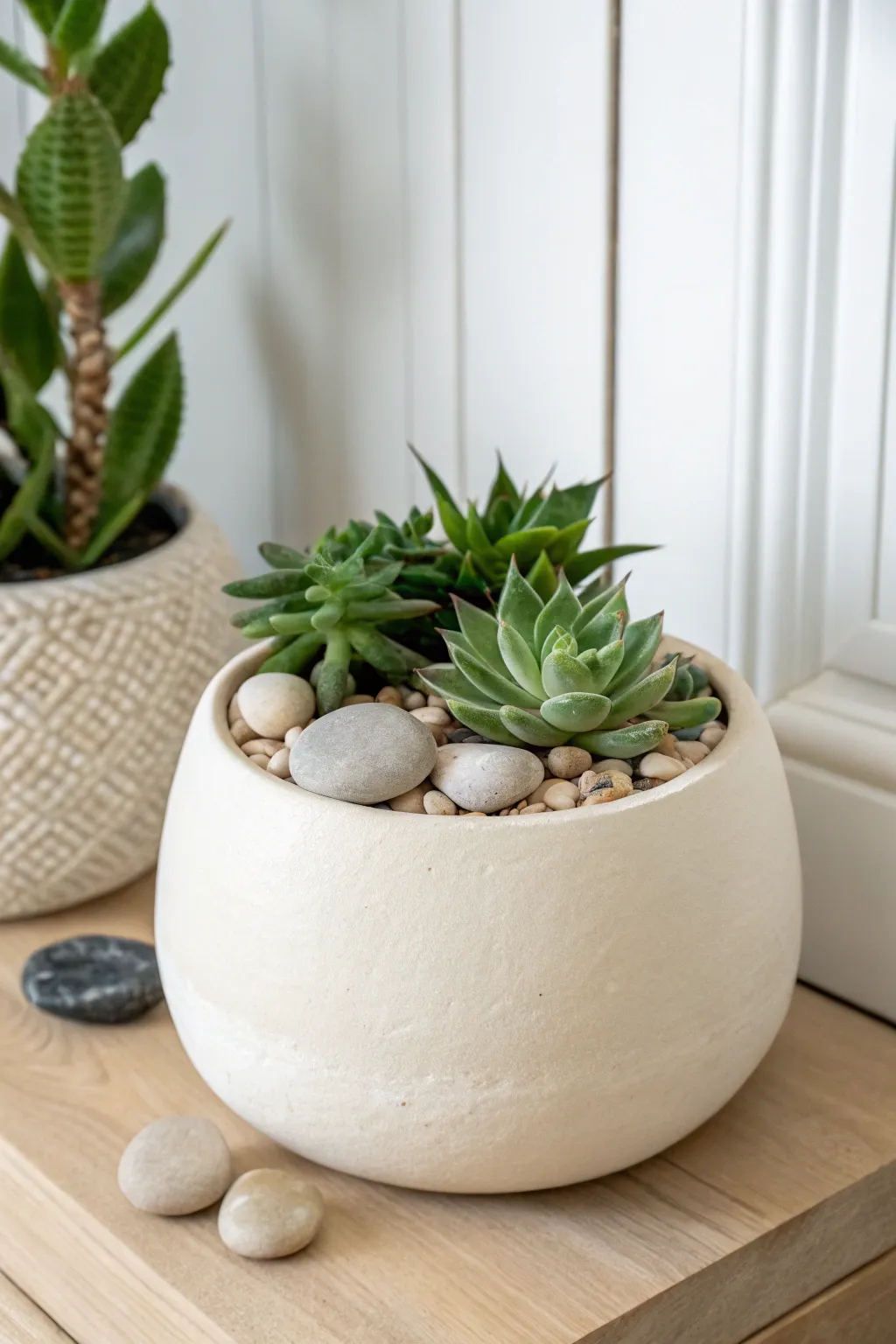 Embrace nature with a minimalist ceramic pot that brings organic elegance to any space.