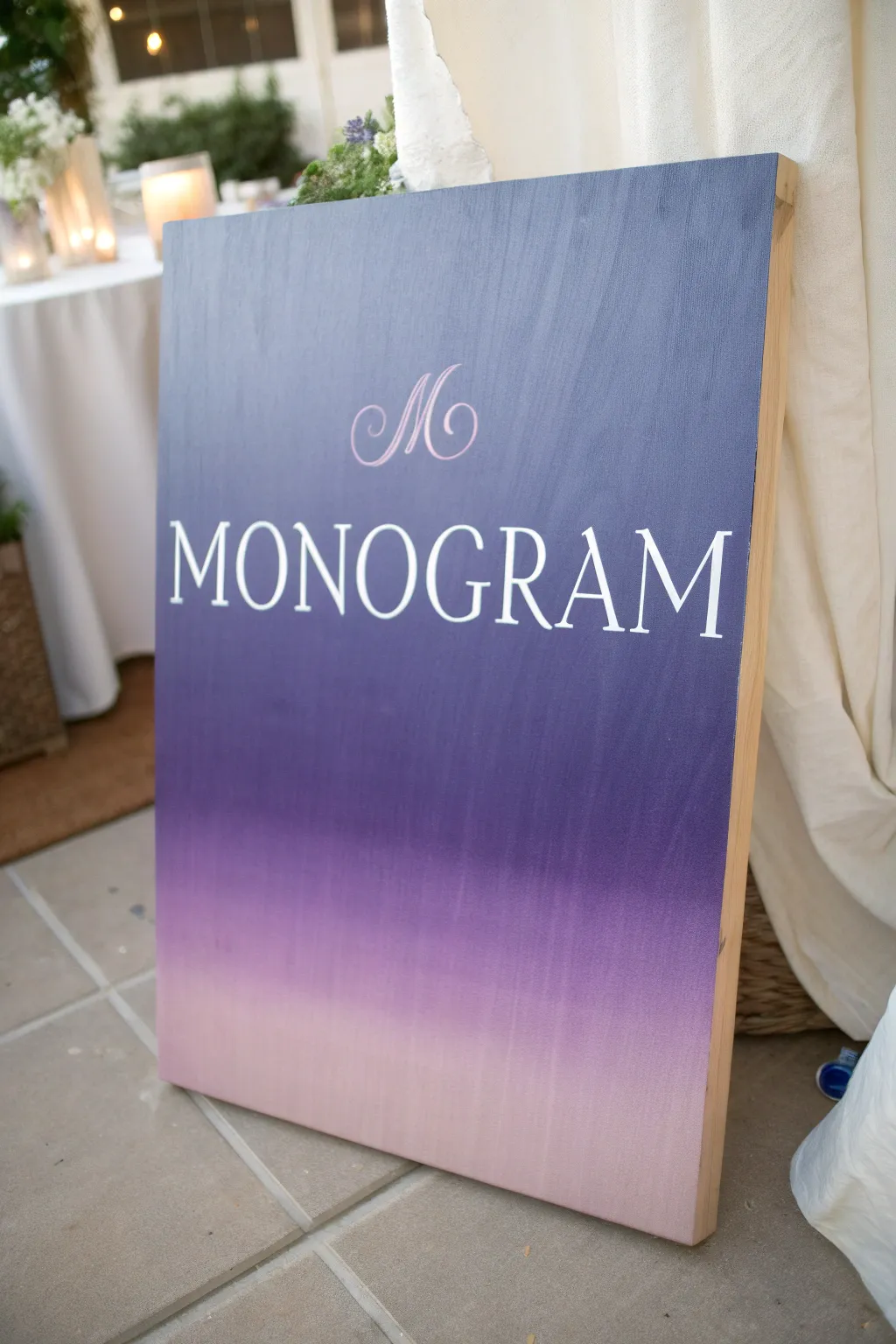 Elevate your monogram art with a soothing ombre gradient, a perfect blend of simplicity and elegance.