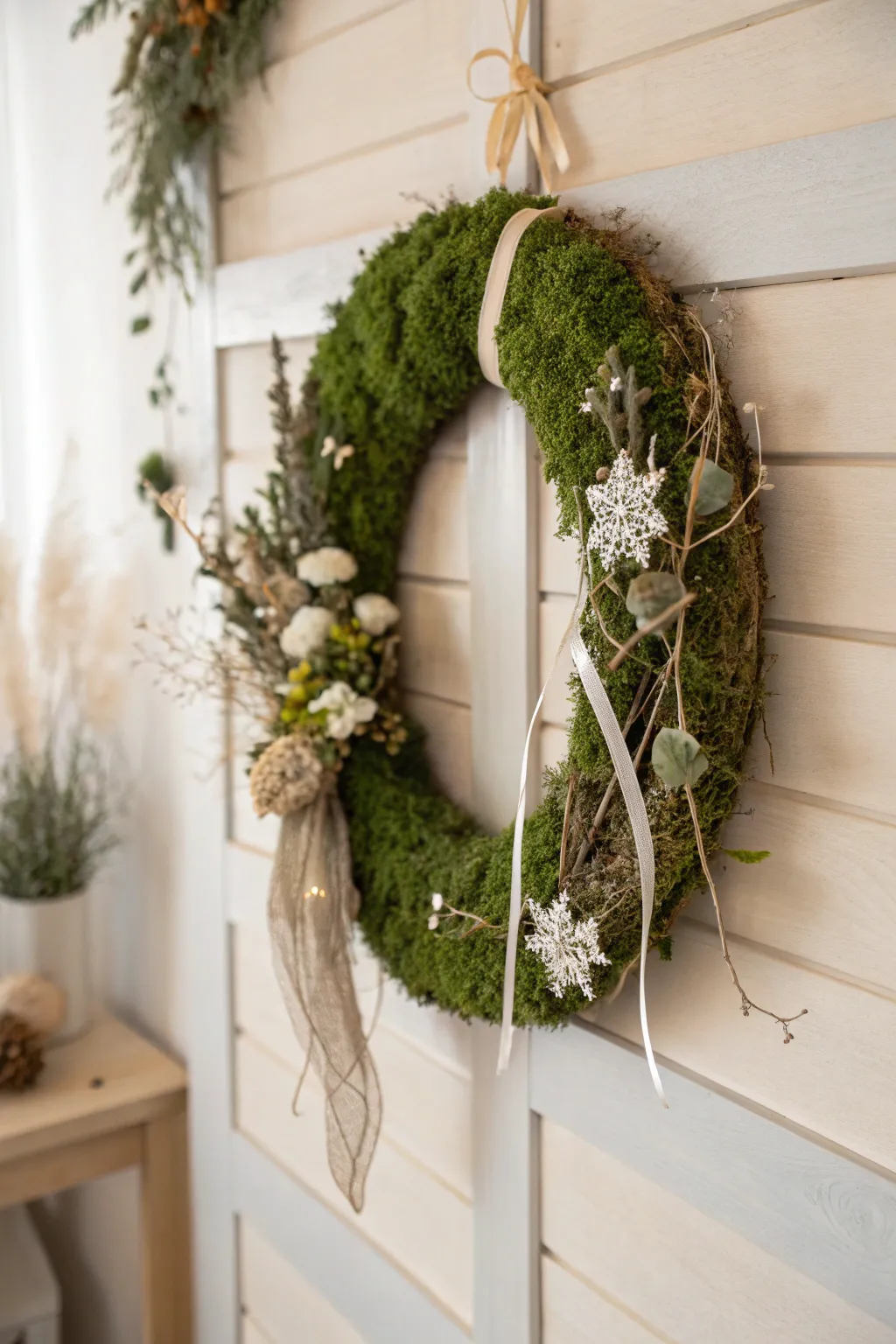 Transform your space with a seasonal touch of nature and elegance. 🍃✨ #MossWreath #SeasonalDecor