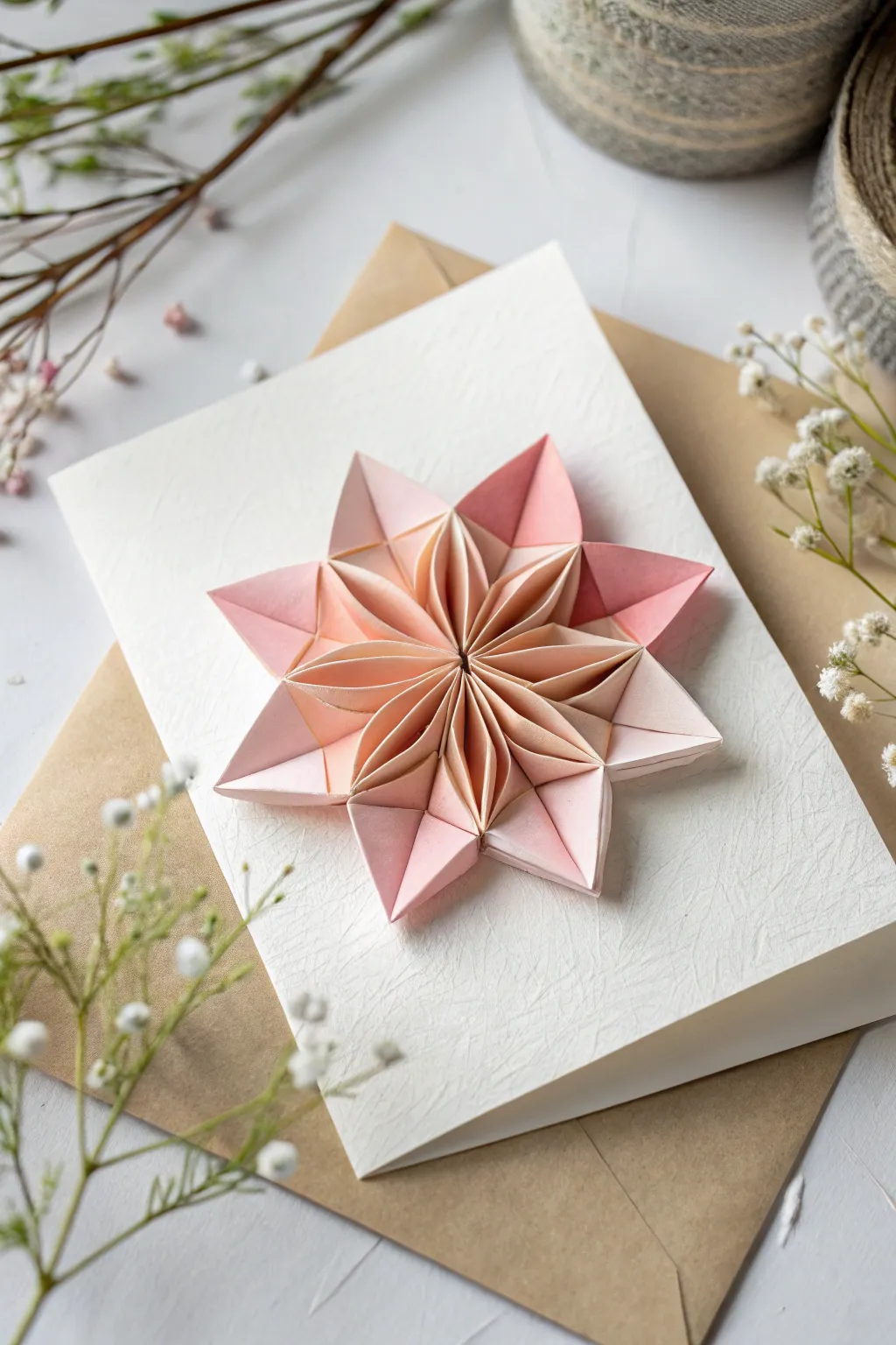 Celebrate Mother's Day with a touch of crafted elegance and simplicity. 🌸✨ #OrigamiFlowerCard
