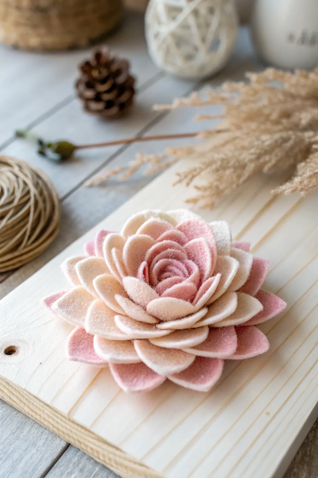 Eternal Blooms: Bring a touch of everlasting elegance to your home with handcrafted felt flowers.