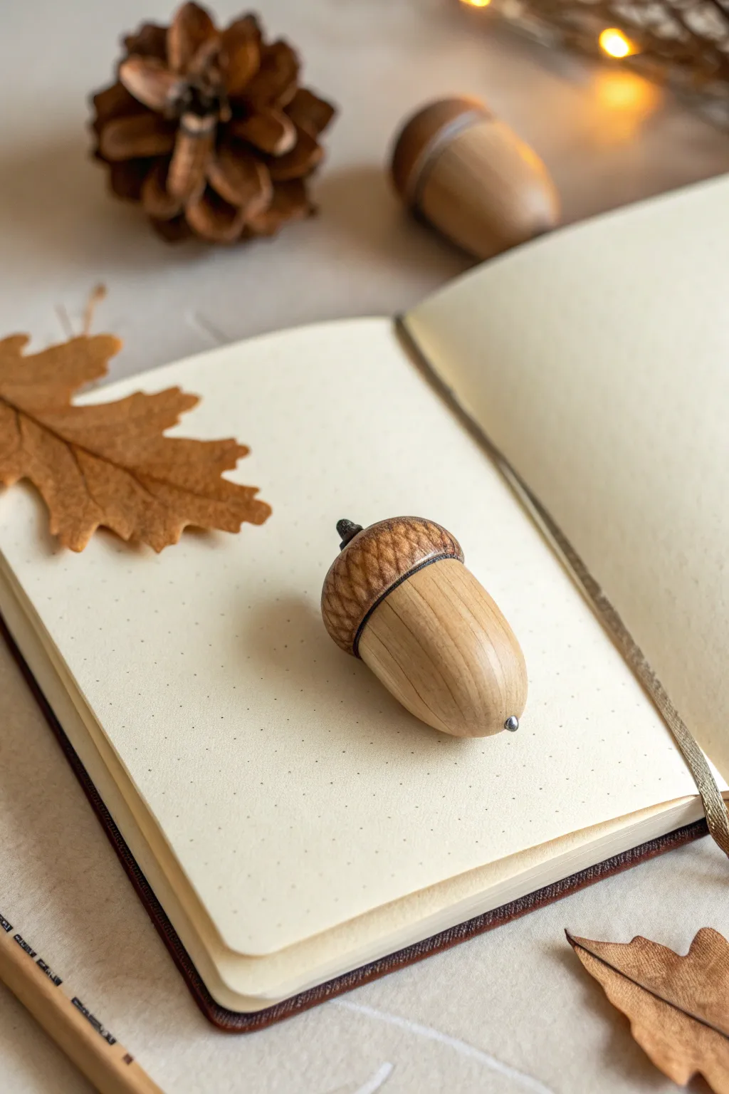 Elevate your November journal with elegant minimalist acorn designs.