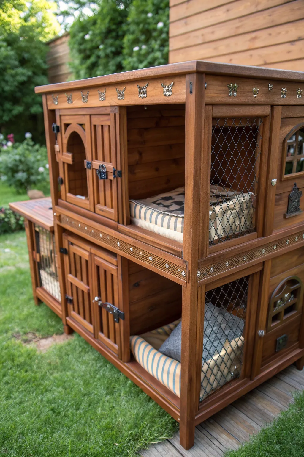 Elevate your dog's home with bespoke multi-compartment kennels, where quality meets comfort.