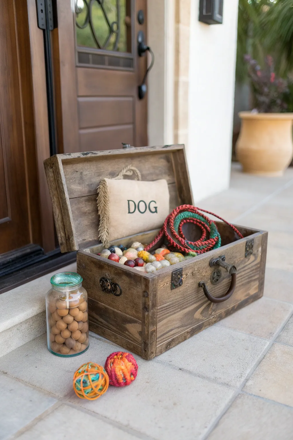 Transform your vintage toolbox into a stylish pet station with a personal touch!