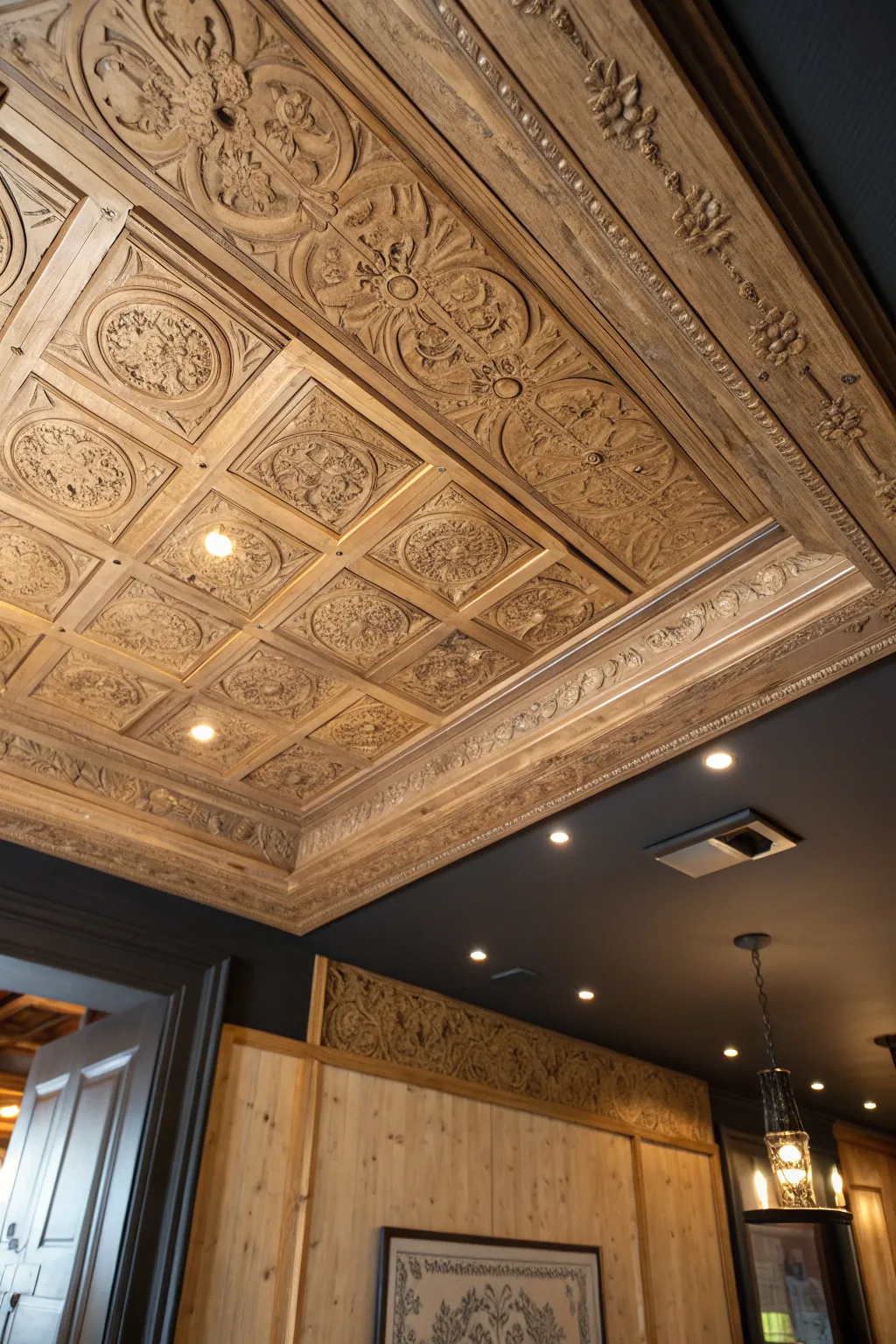 Elevate your space with custom-crafted OSB ceiling panels that reflect your unique style and craftsmanship.