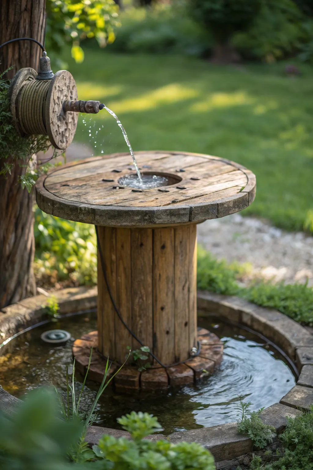 Transform your garden into a tranquil retreat with this handcrafted water feature base.