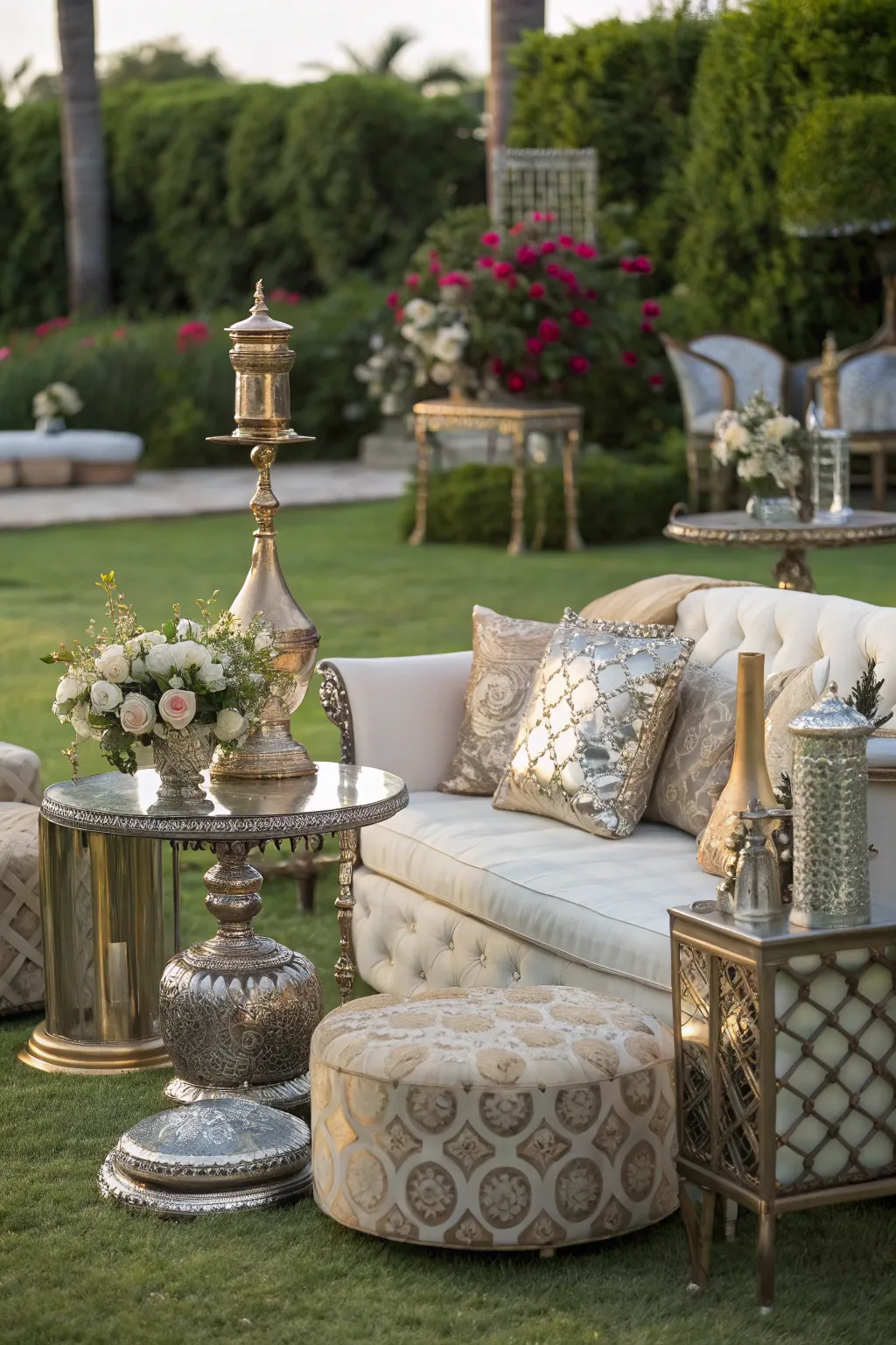Add luxury with surprising metallic accents.