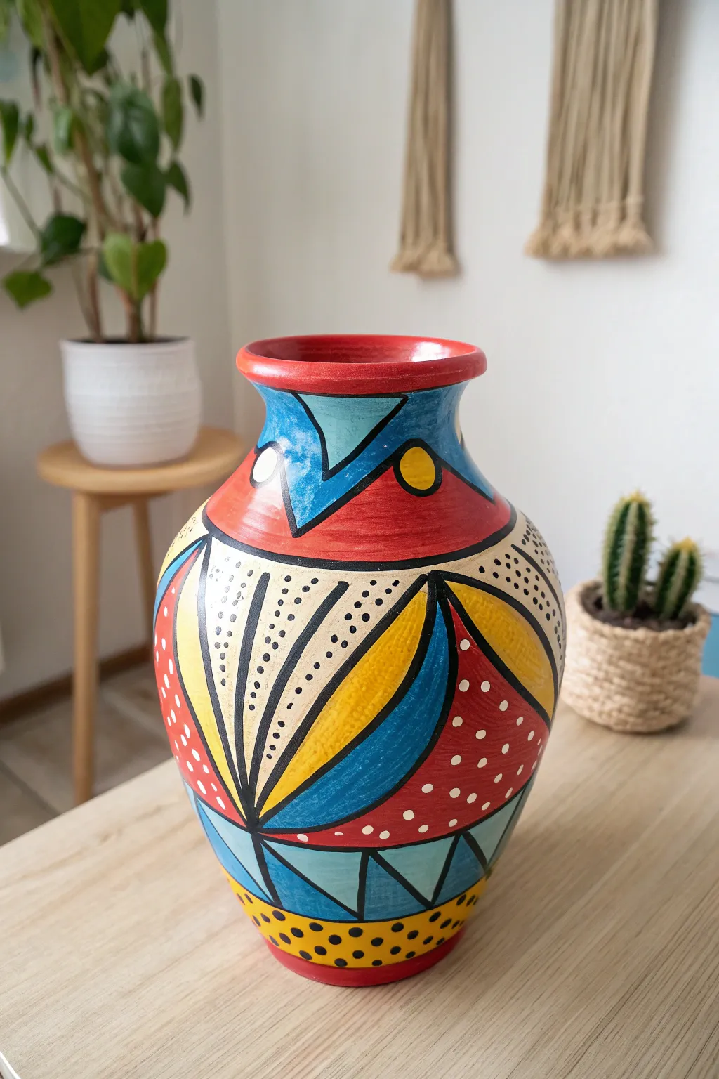 Add a splash of retro flair to your decor with this vibrant pop art vase!