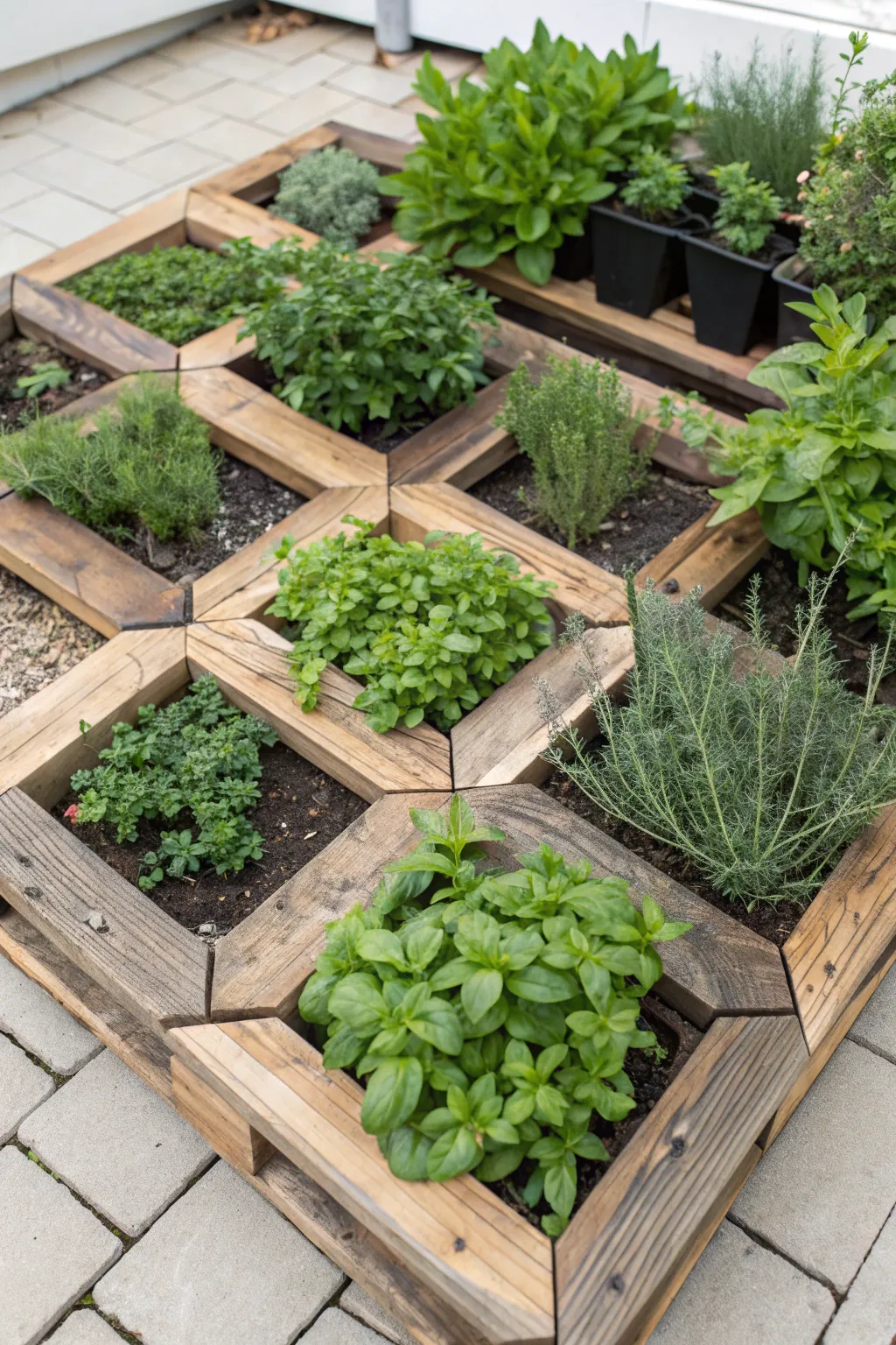 Transform your backyard into a masterpiece with this stunning pallet herb garden!