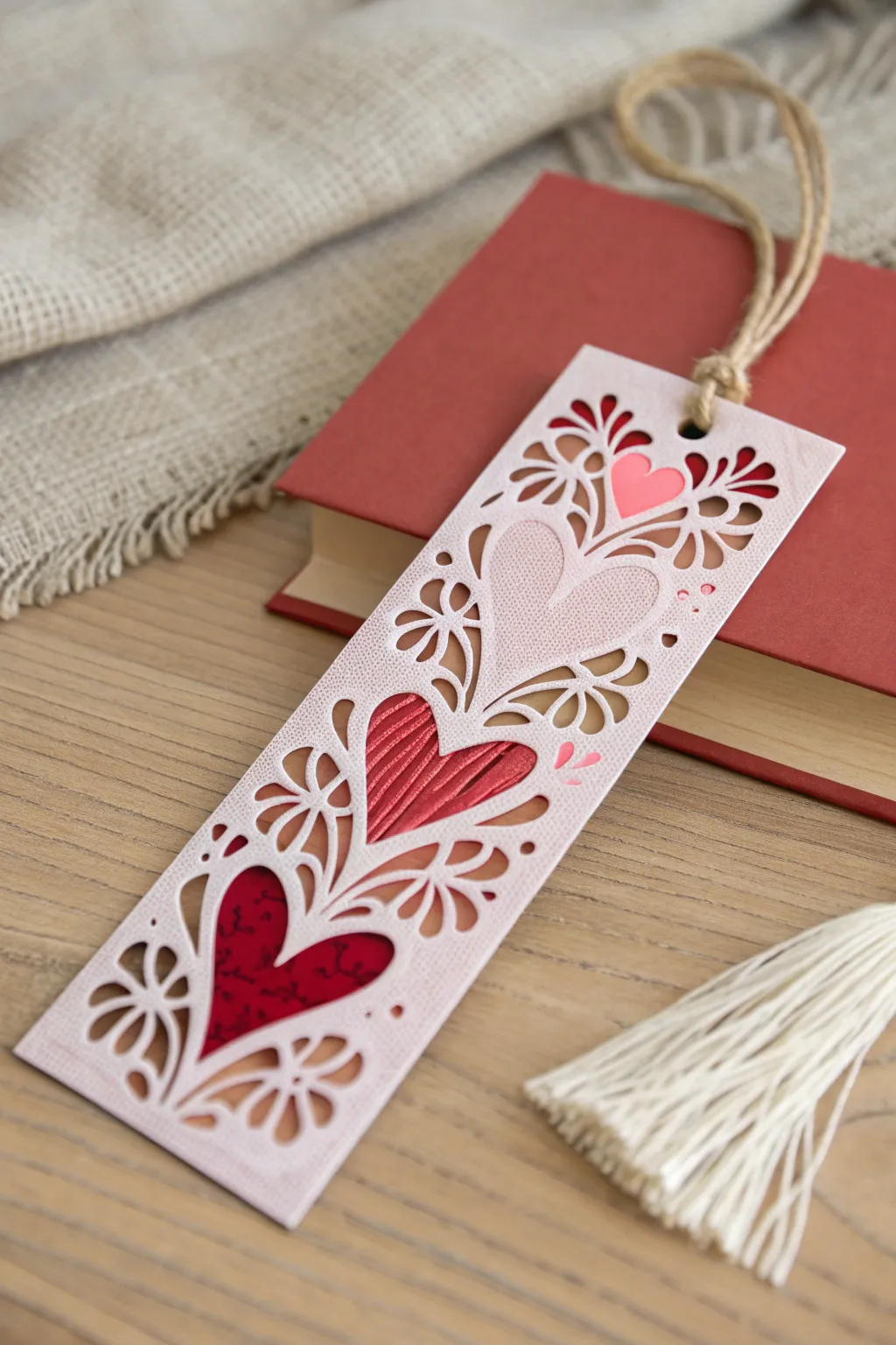 Crafted with love: Personalized paper bookmarks that speak to the heart.