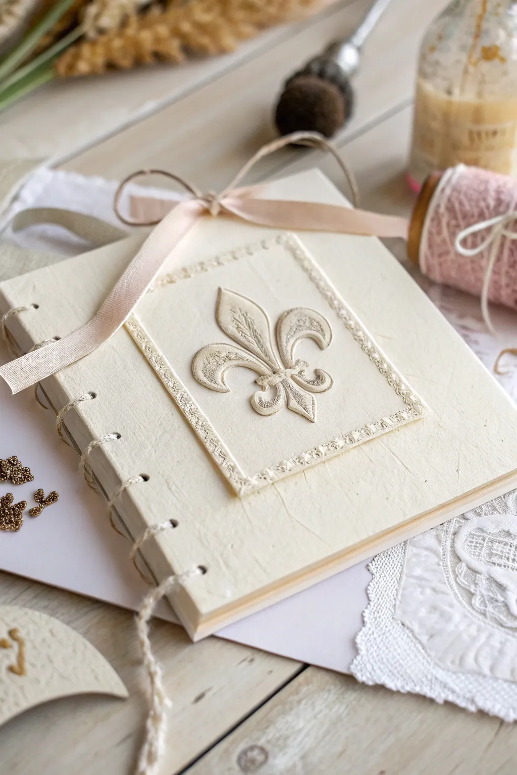 Infuse your Paris scrapbook with the timeless elegance of the fleur-de-lis, a symbol of French heritage and charm.