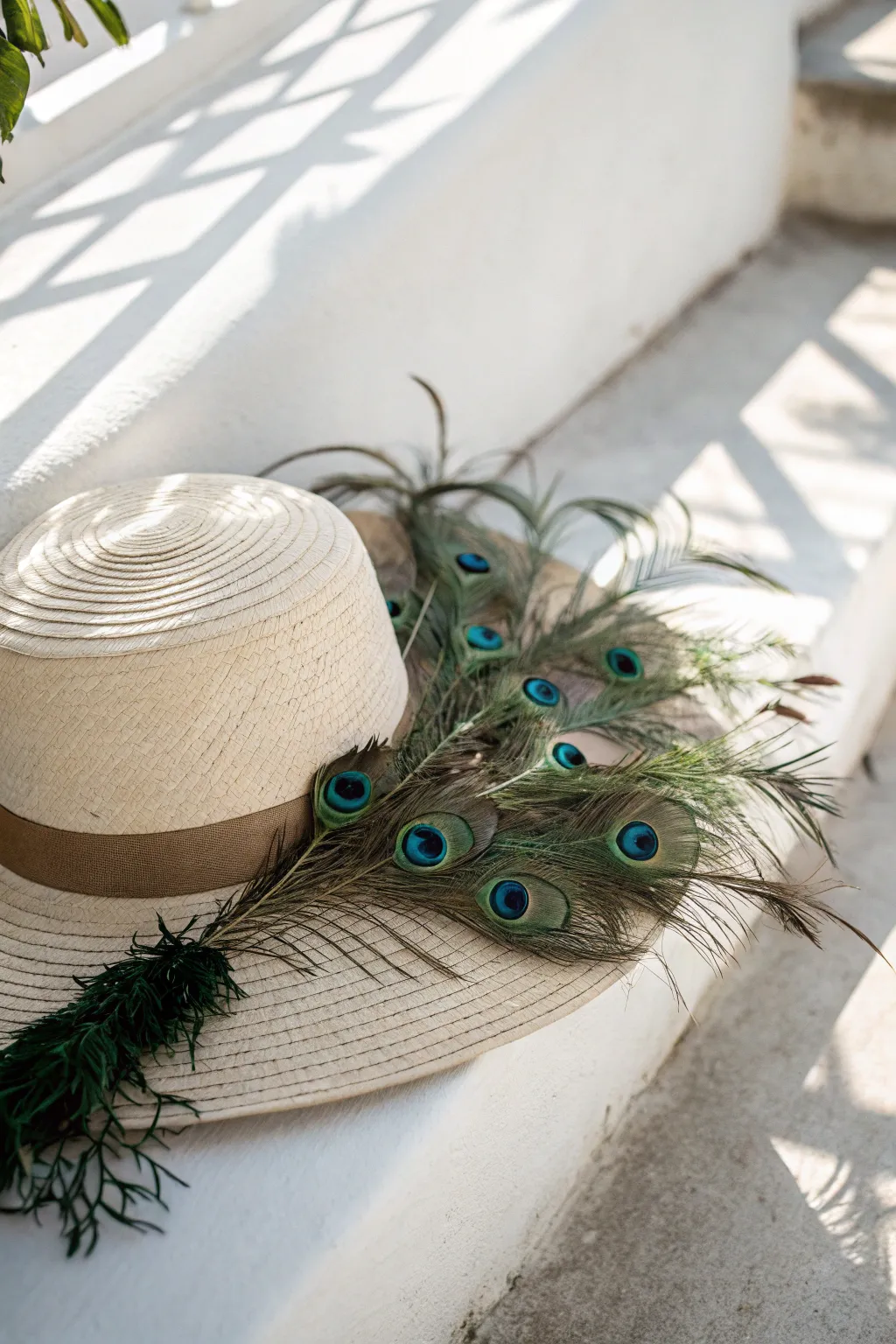 Elevate your style with a touch of nature's drama—peacock feather adorned hats for the bold and beautiful.