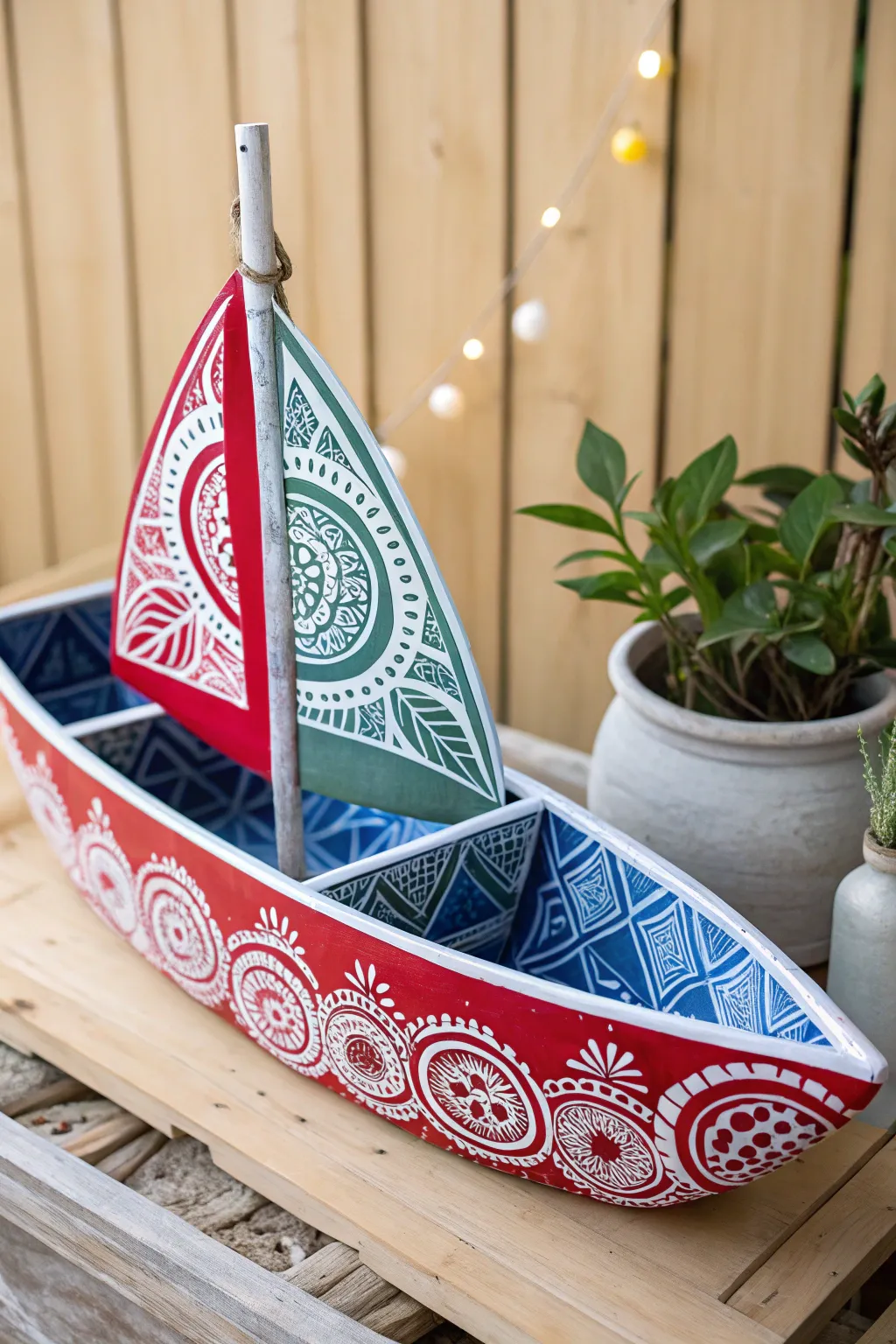 Sail into sustainability with this chic upcycled bottle boat, where creativity meets eco-friendly elegance.