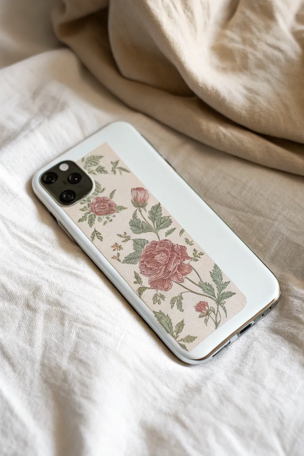 Embrace nostalgia with a vintage floral touch for your phone – where timeless elegance meets minimalist design.