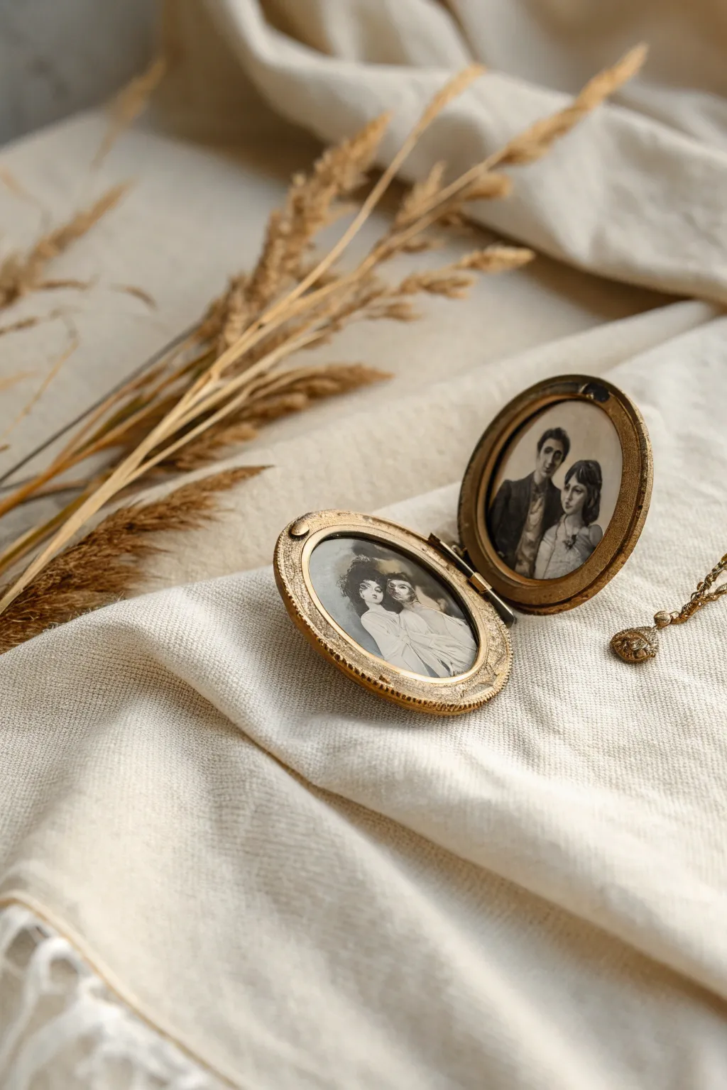Capture memories in timeless elegance with a vintage photo locket.