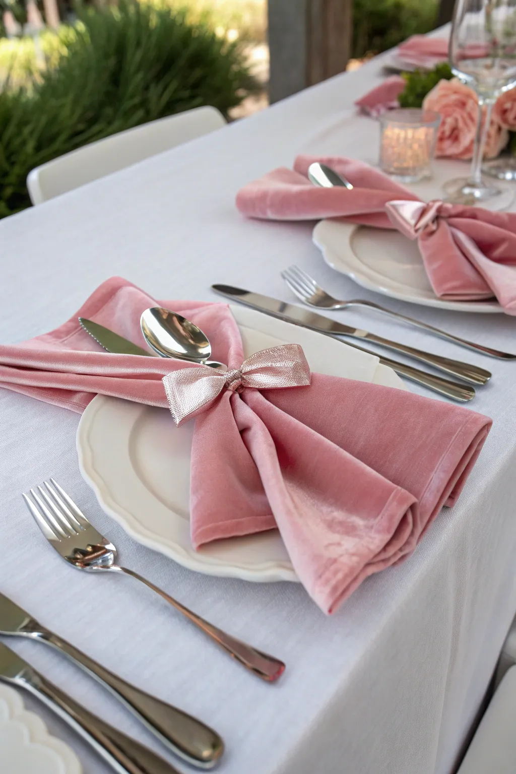 Luxurious velvet ribbons for a chic touch.