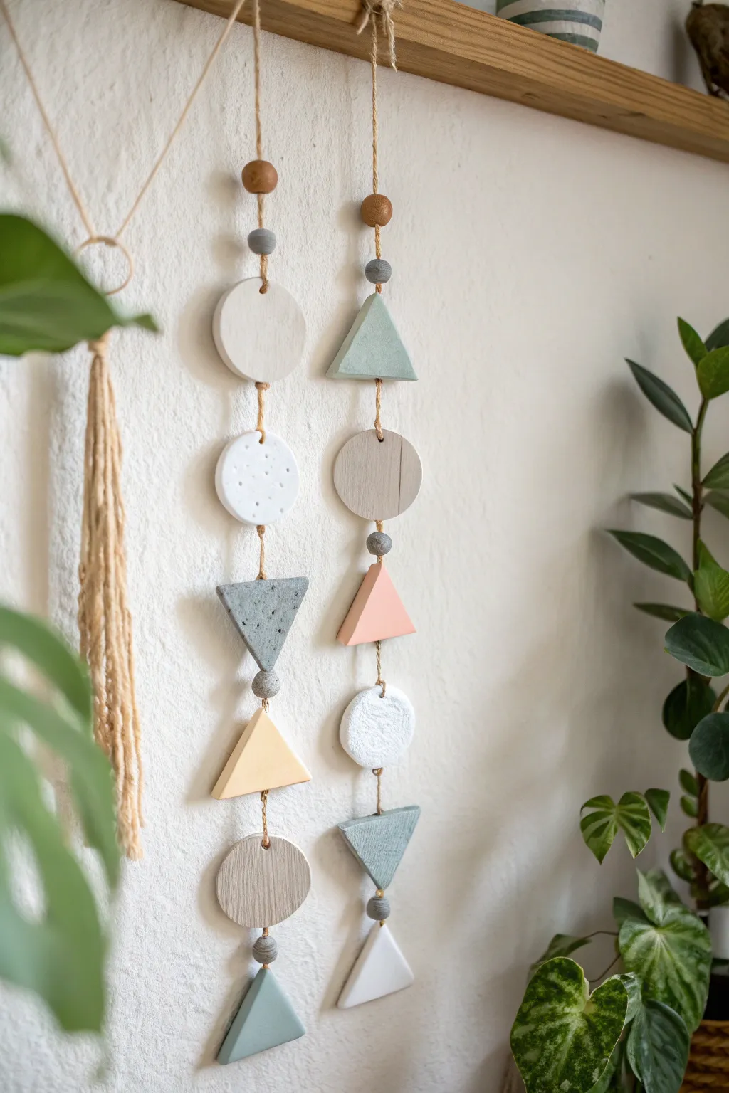 Elevate your space with minimalist elegance: a geometric wall hanging that's both artful and inviting.