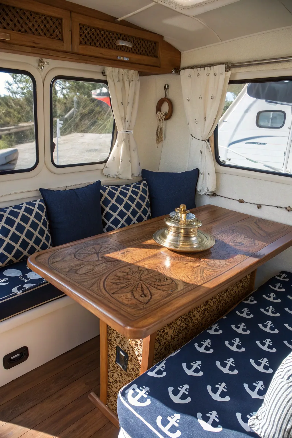 Set sail on your next adventure with this nautically-themed pop-up camper makeover. Where craftsmanship meets wanderlust.