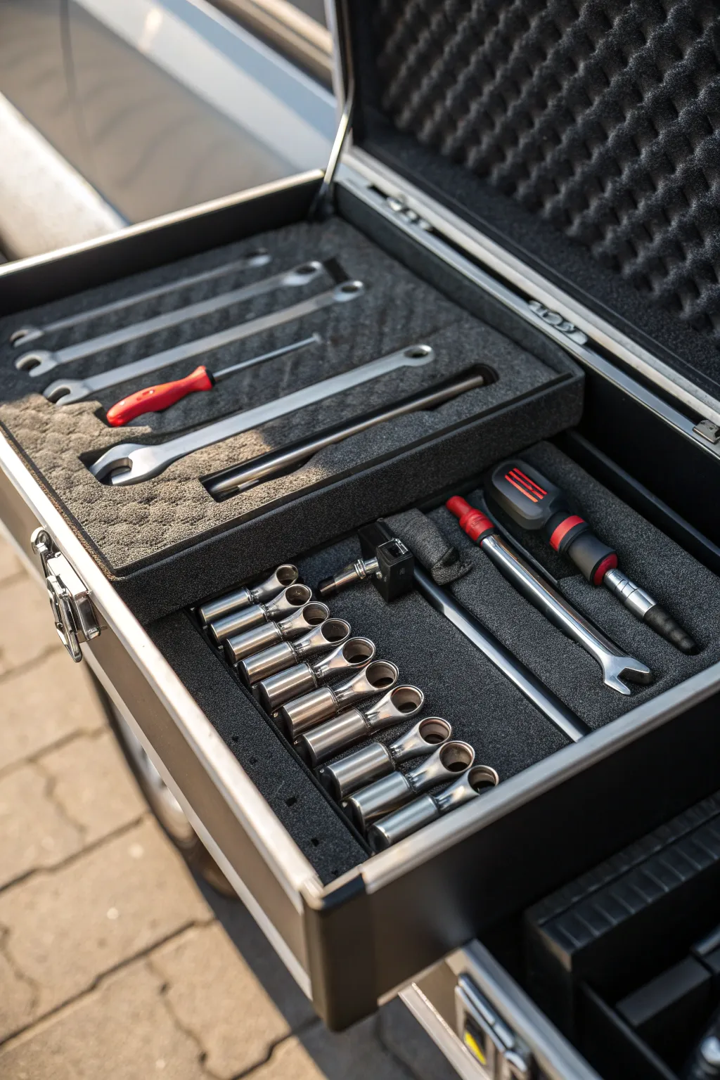 Elevate your toolbox game with rubber liners for unmatched stability and style.