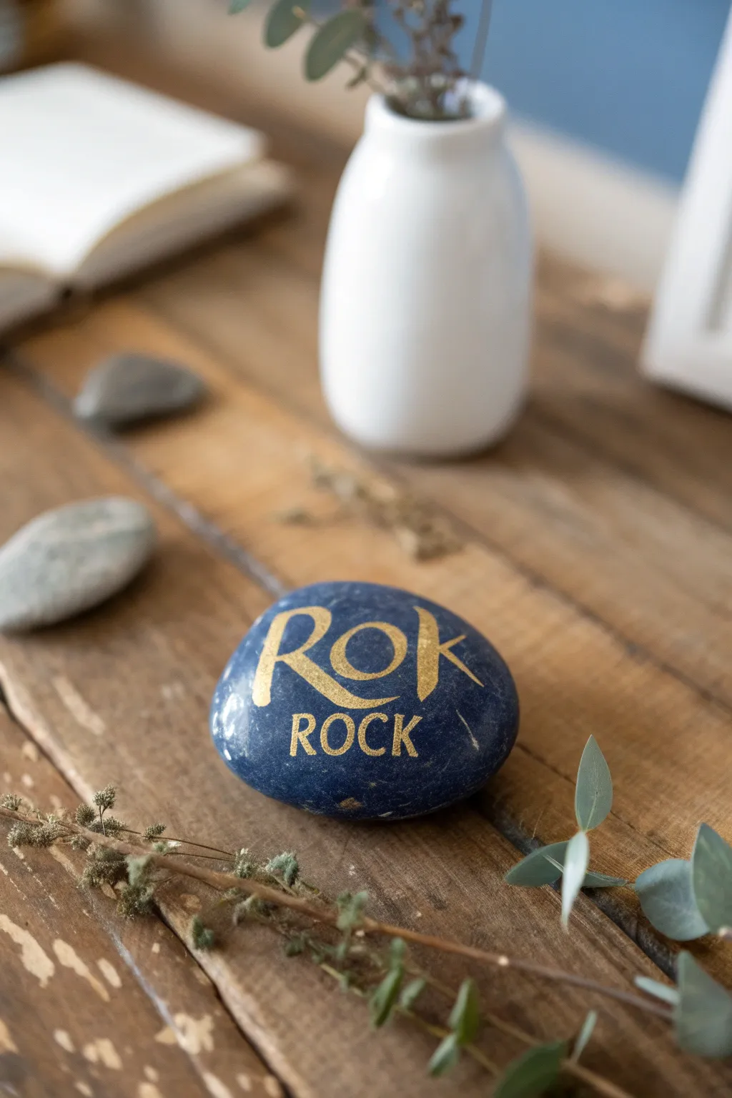 Add a personalized touch to your decor with chic monogrammed stones, perfect as thoughtful gifts or stylish accents.