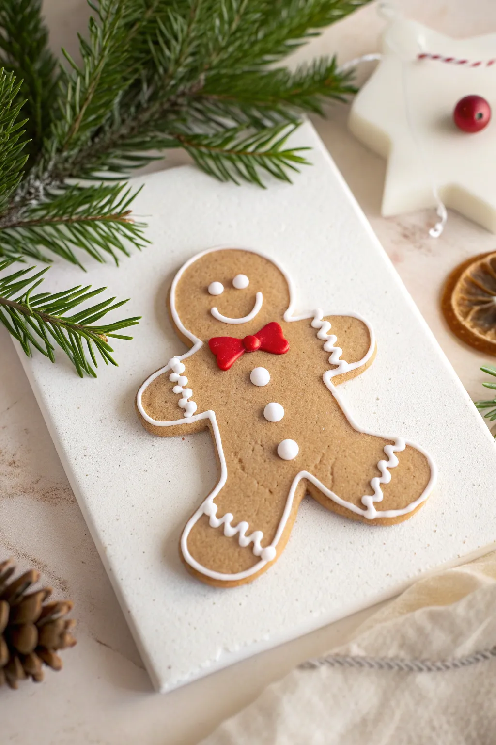 Craft your own holiday cheer with a footprint gingerbread man card – a delightful blend of creativity and simplicity!