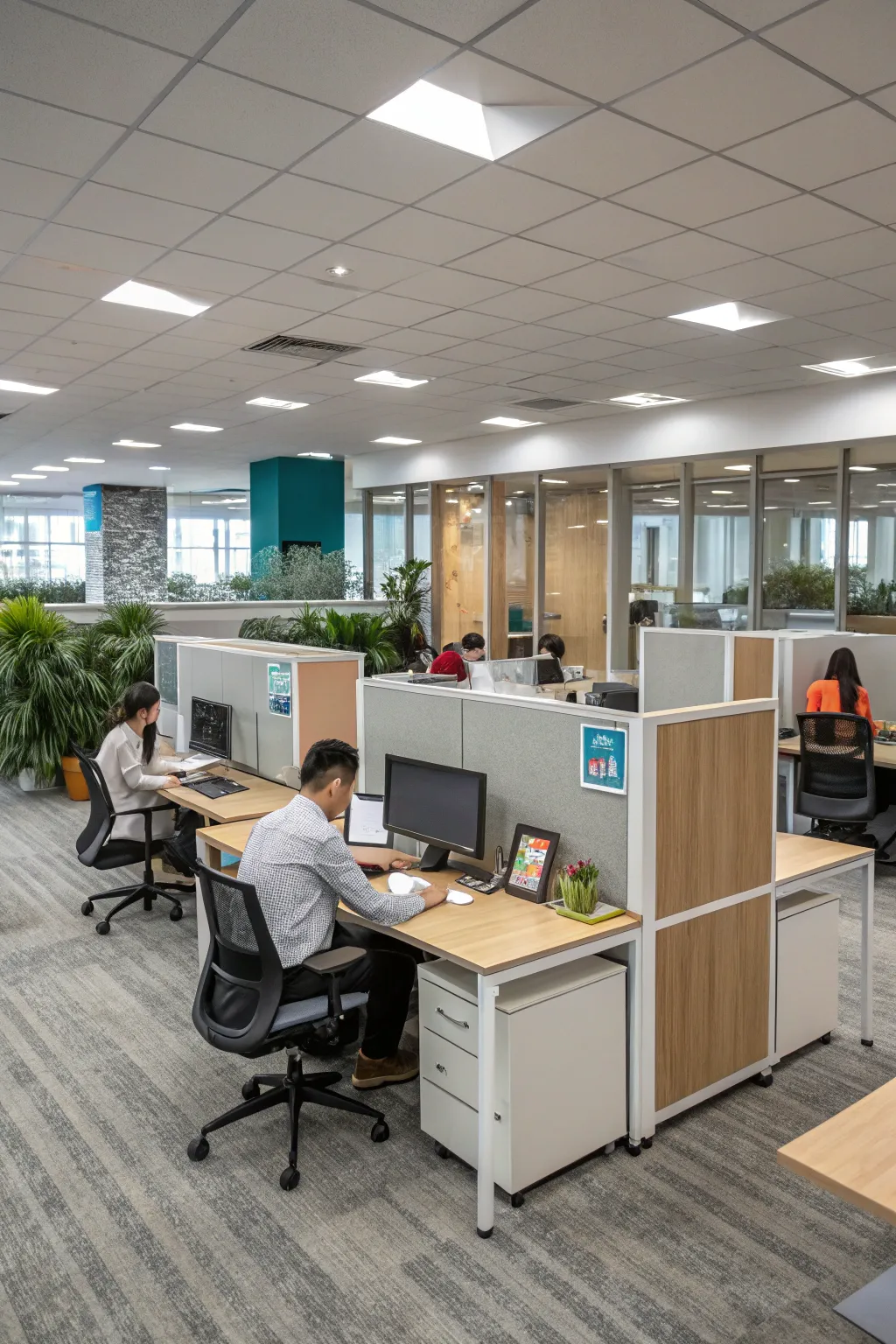 Modular furniture offers flexibility and adaptability in the office.