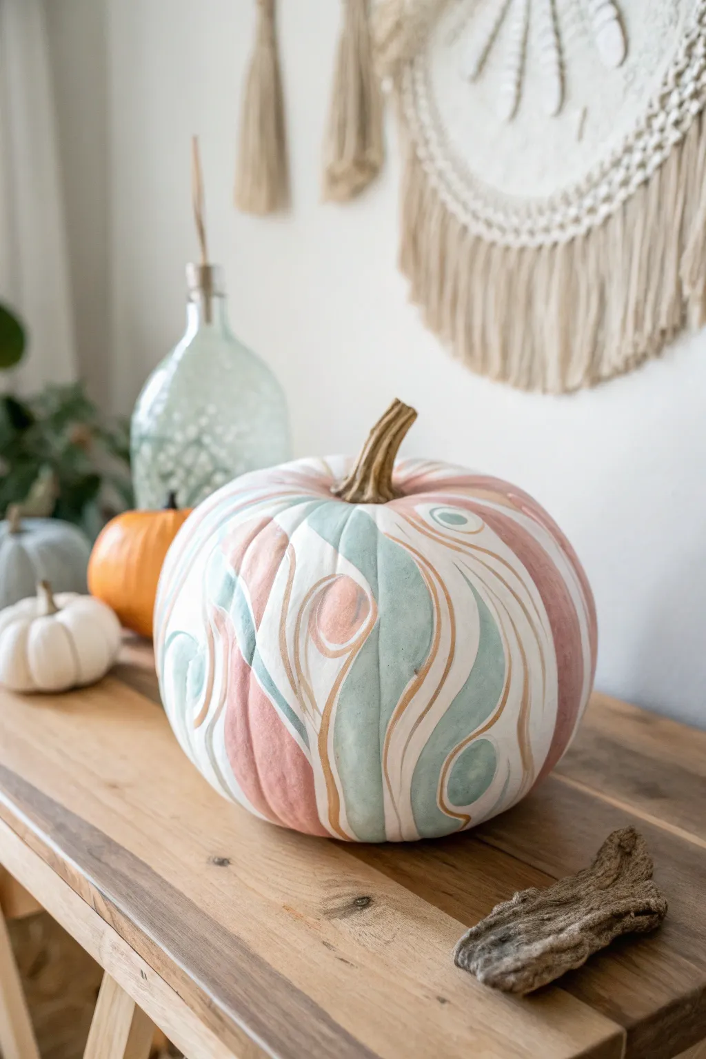 Unleash your creativity with abstract pumpkin art that speaks elegance and simplicity.
