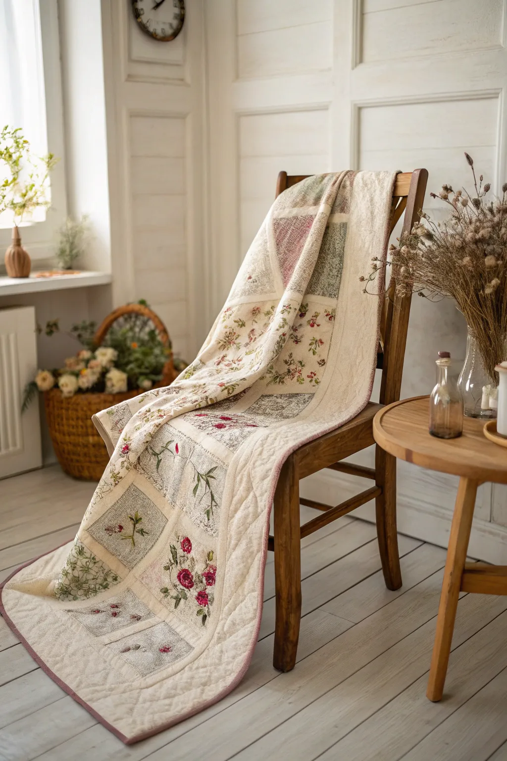 Embrace timeless elegance with a quilt that whispers stories of the past. #VintageCharm