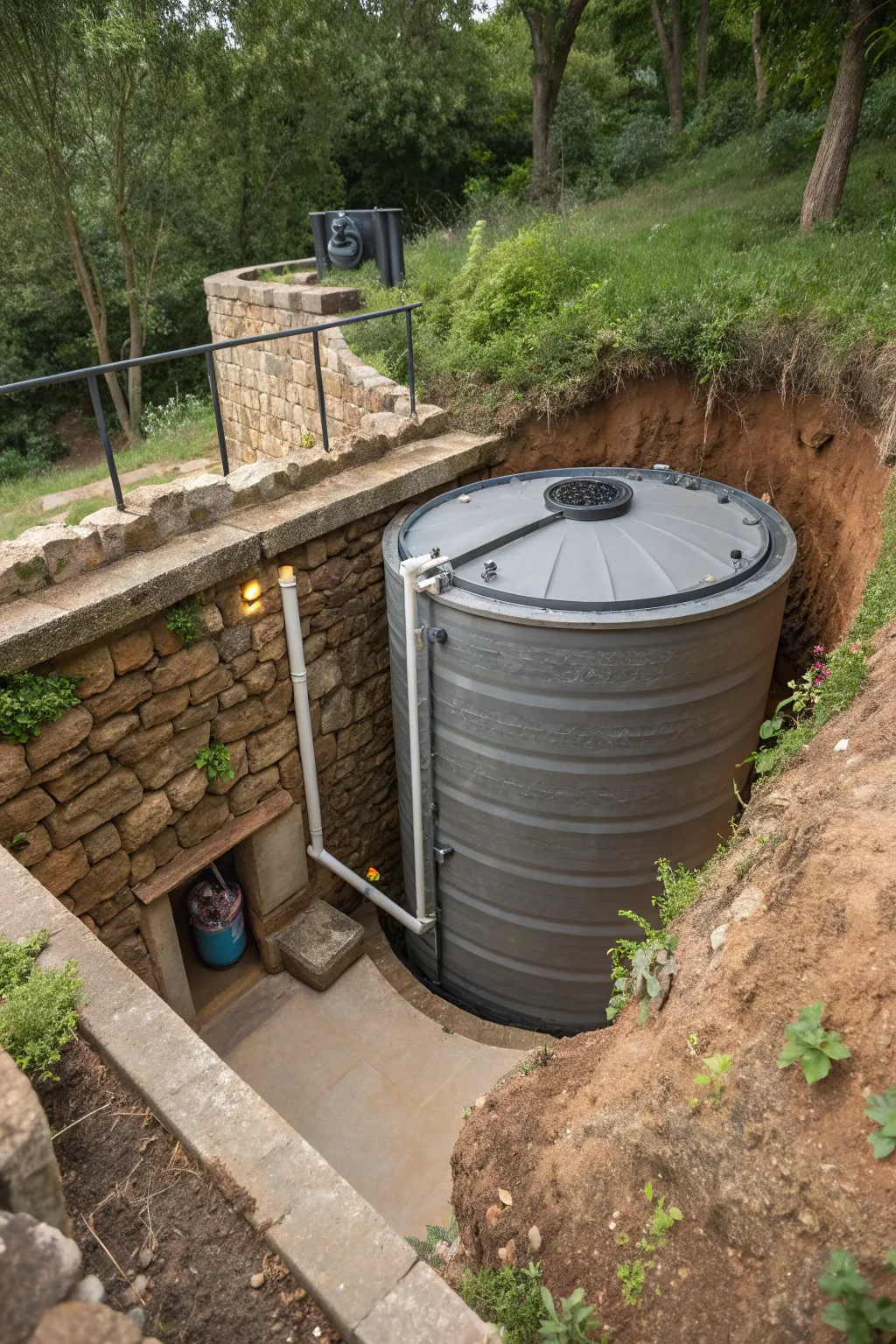 Discover the elegance of hidden infrastructure with this expertly crafted underground cistern, a perfect blend of form and function.