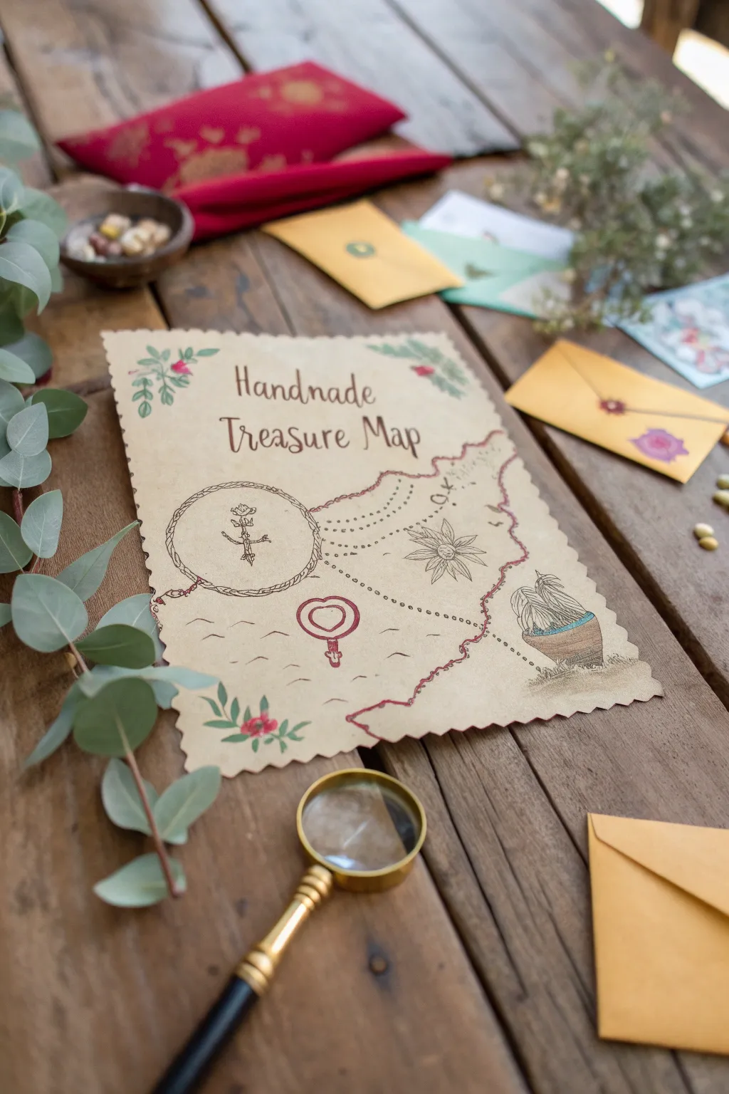 Unlock the adventure within your home with a charmingly crafted treasure hunt!