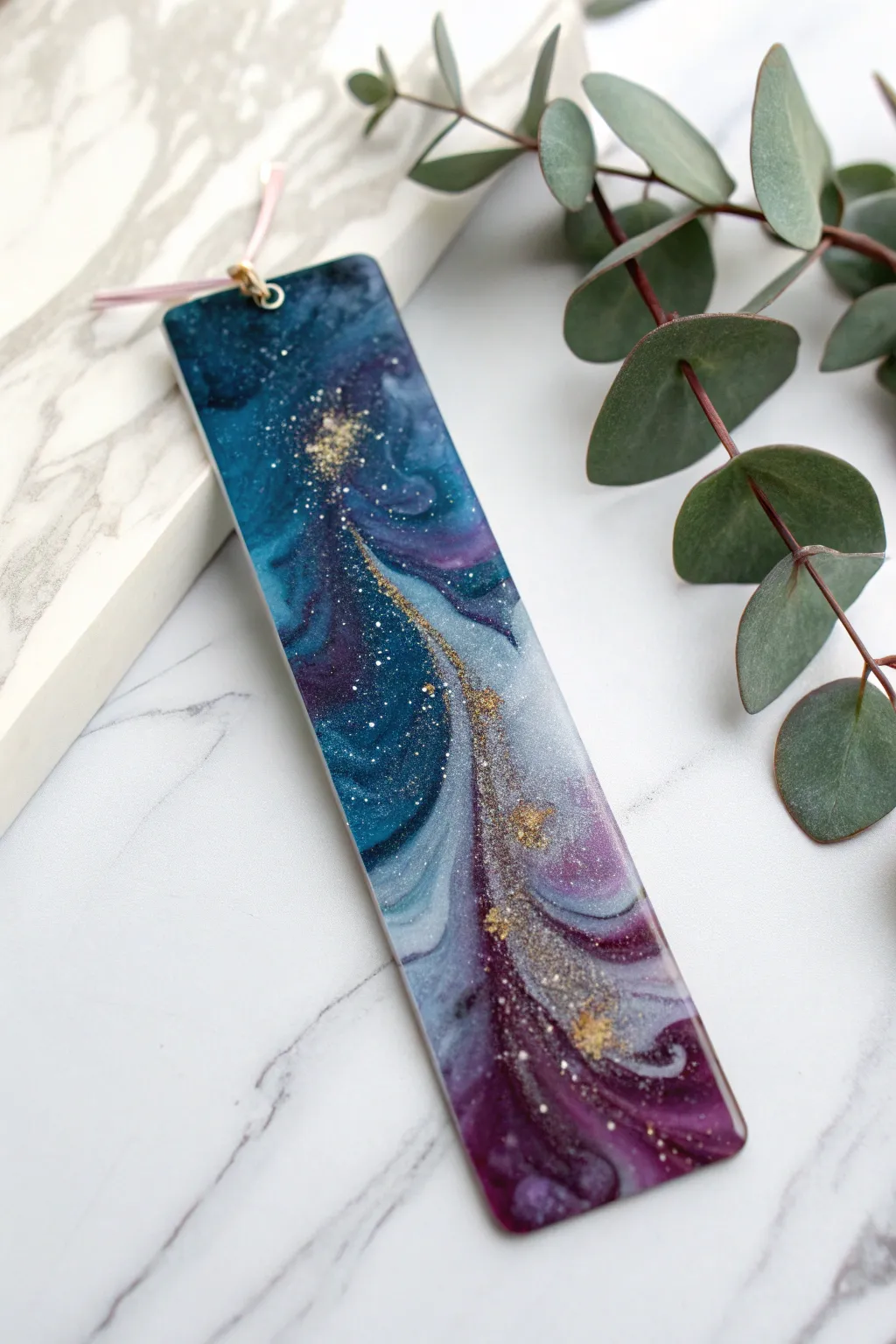 Hold a piece of the universe with this mystical galaxy resin bookmark. 🌌✨ #HandcraftedBeauty #MinimalistBoho