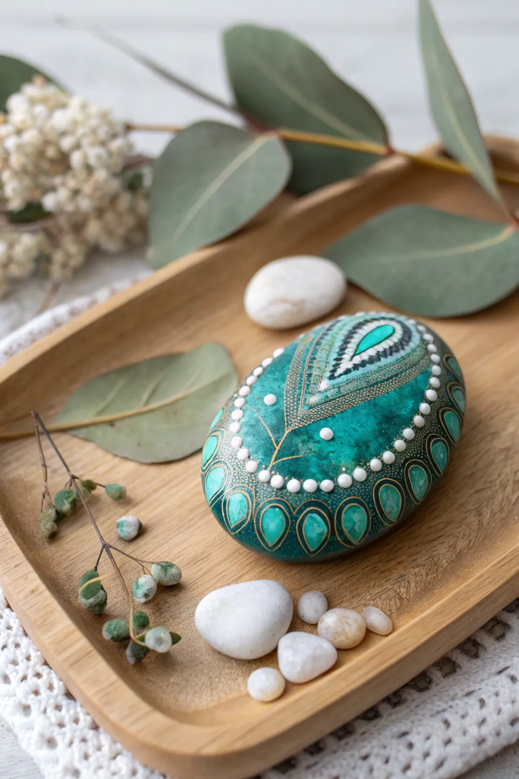 Transform simple rocks into stunning faux gemstones with a touch of paint magic.✨ Perfect for adding sparkle and elegance to your decor!