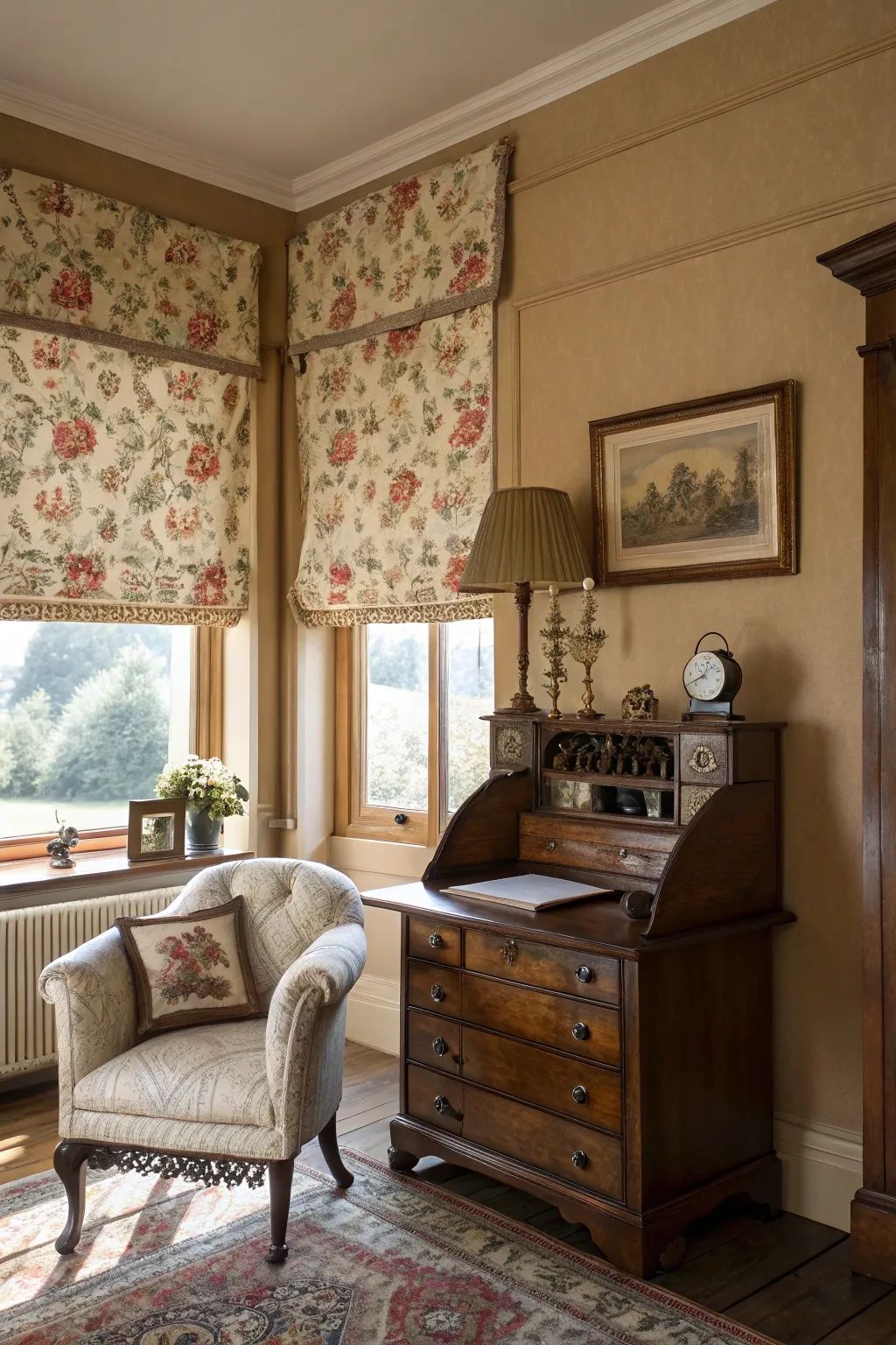Retro patterns bring vintage charm to this room.