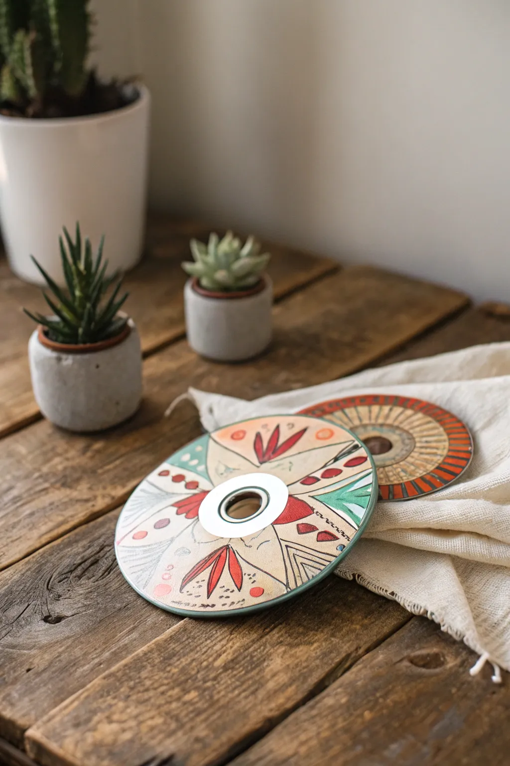 Transform old CDs into vibrant art pieces and add a splash of color to your decor with a touch of retro charm.