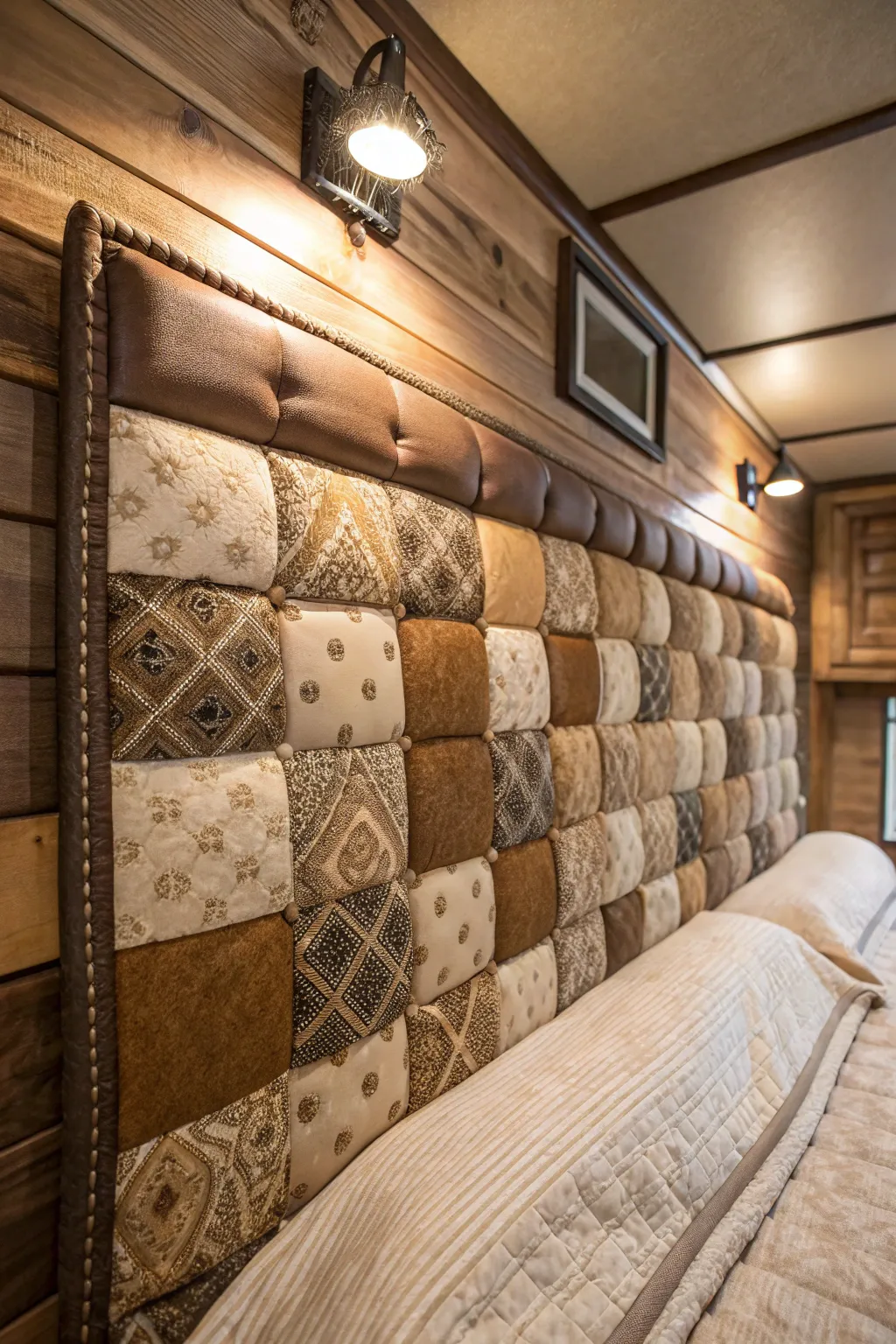 Embrace craftsmanship with a cozy quilted headboard—your nightly welcome home.