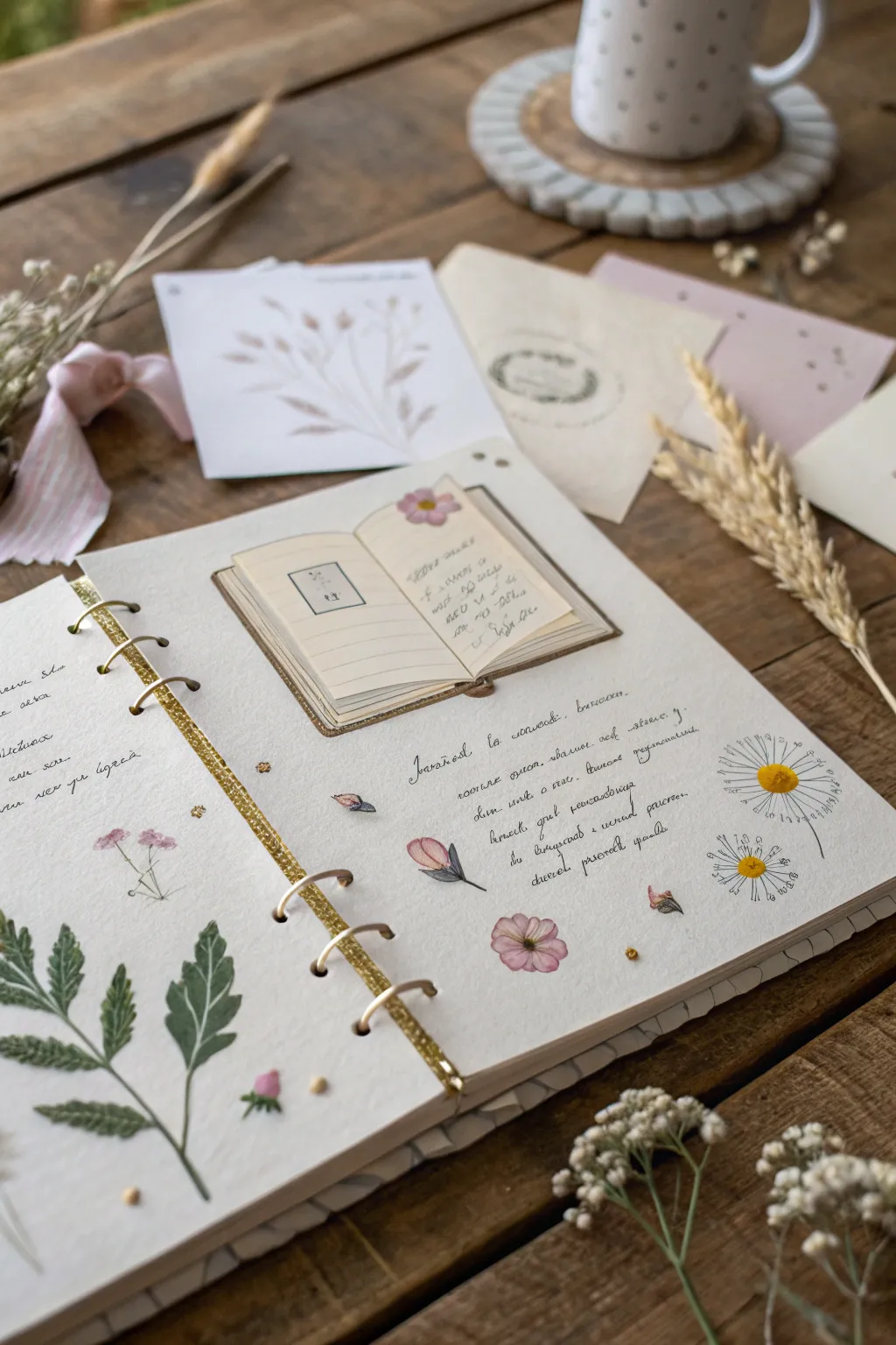 Celebrate her passions with a scrapbook page that captures her favorite things in minimalist elegance.