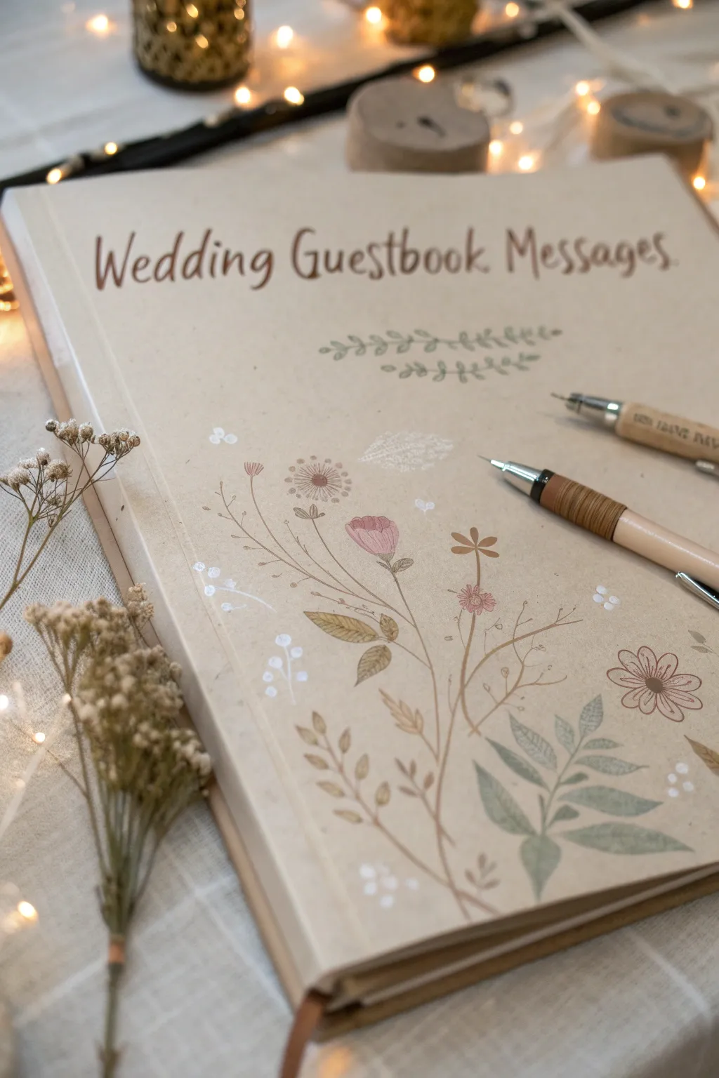 Capture heartfelt memories with a minimalist touch: A guestbook page that speaks volumes.