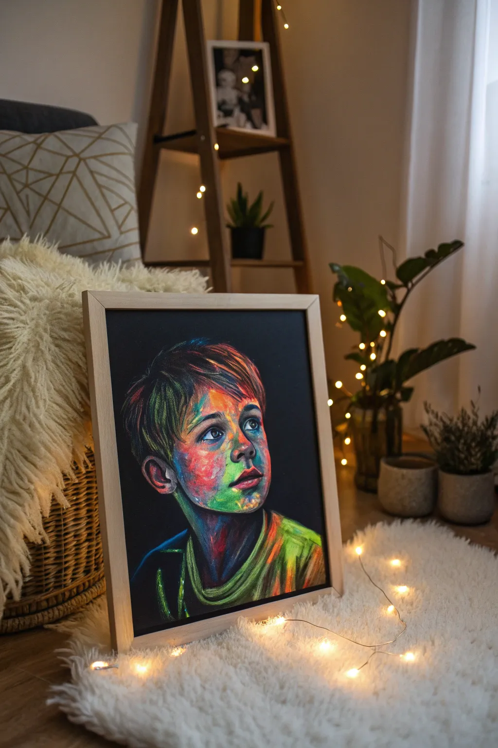 Illuminate your imagination: Craft glowing self-portraits that bring art to life in the dark.