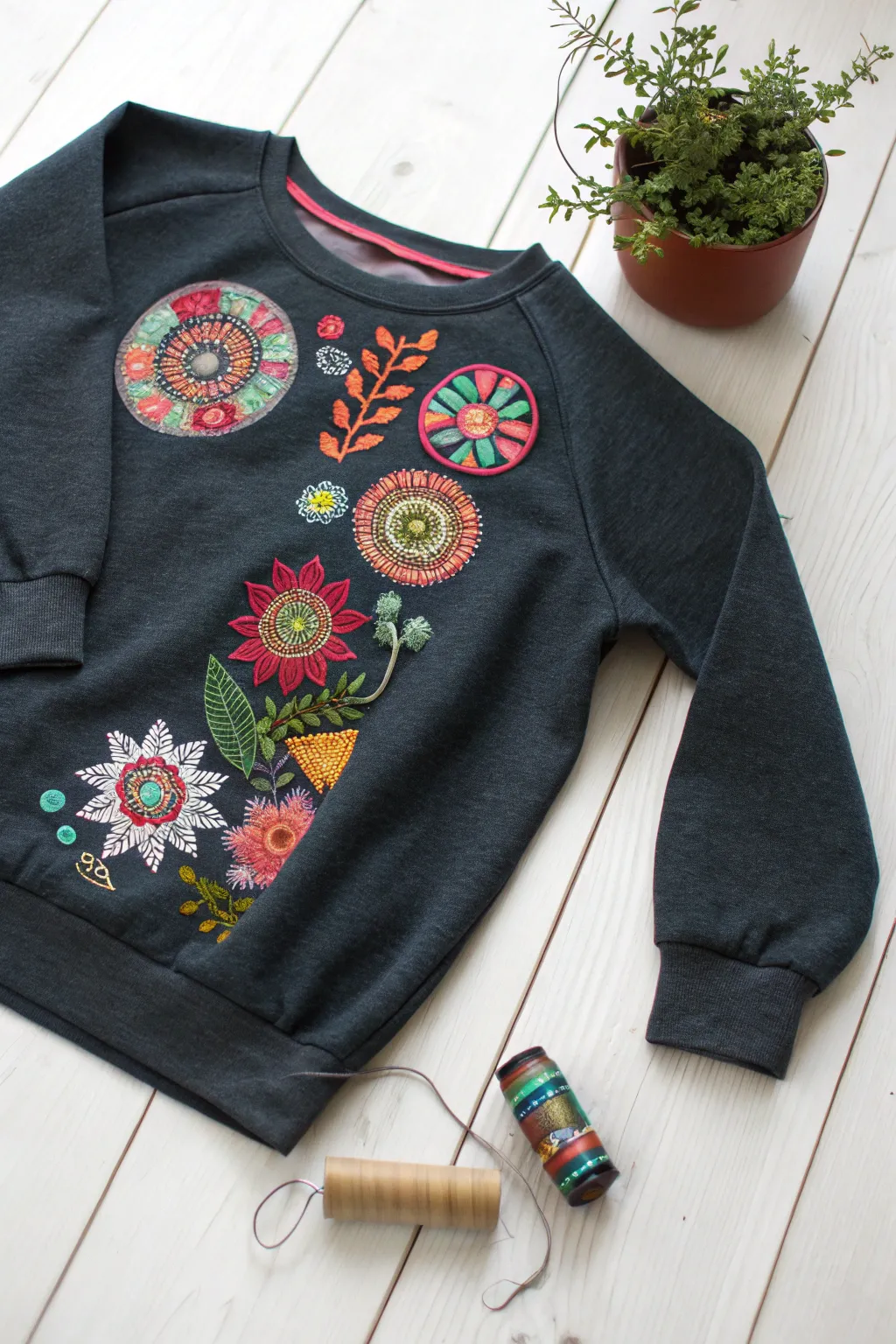 Breathe new life into your wardrobe with a touch of creativity - upcycled sweatshirt magic!
